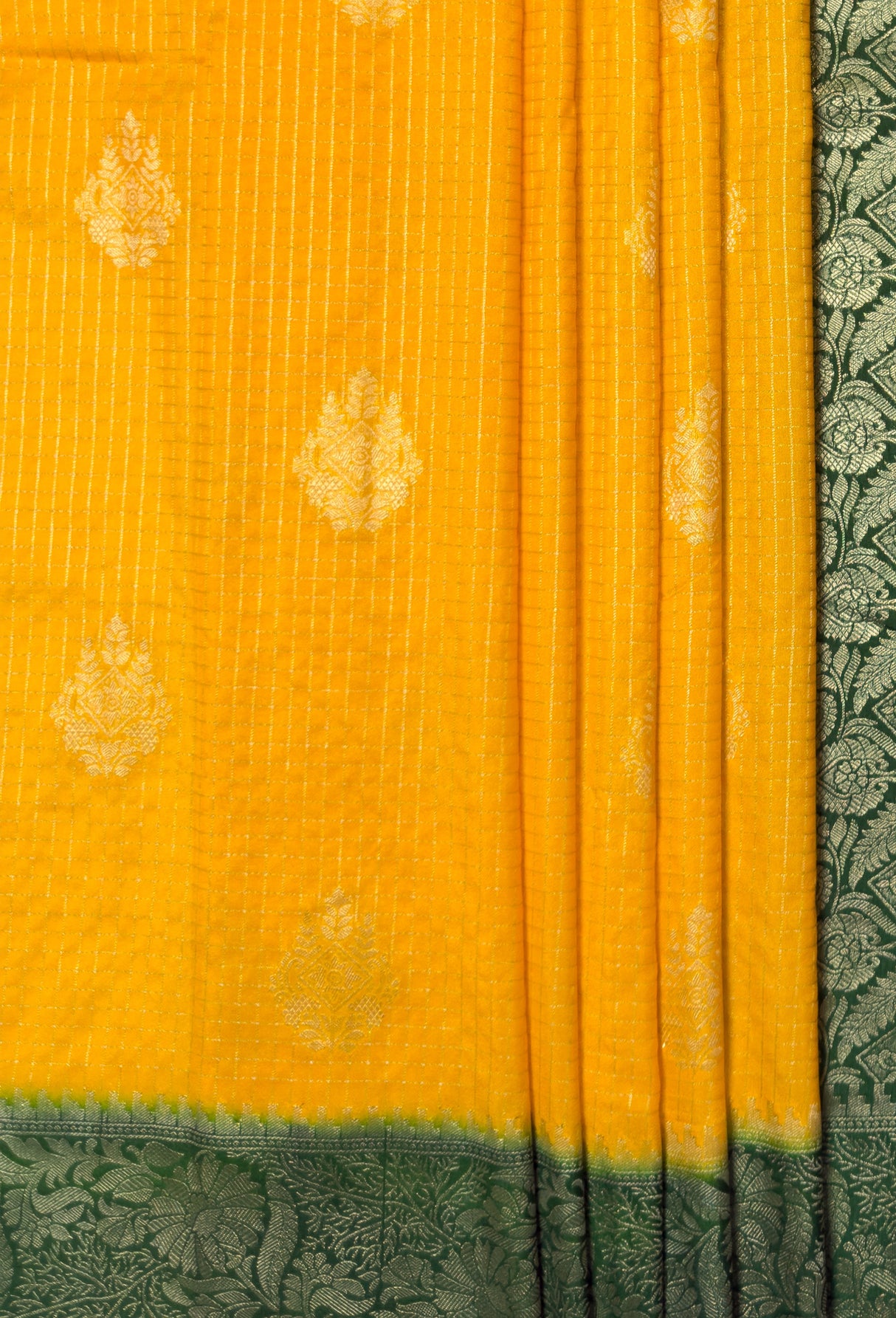MIMOSA Gold Mysore Silk crepe Saree β fleets shot full lifestyle