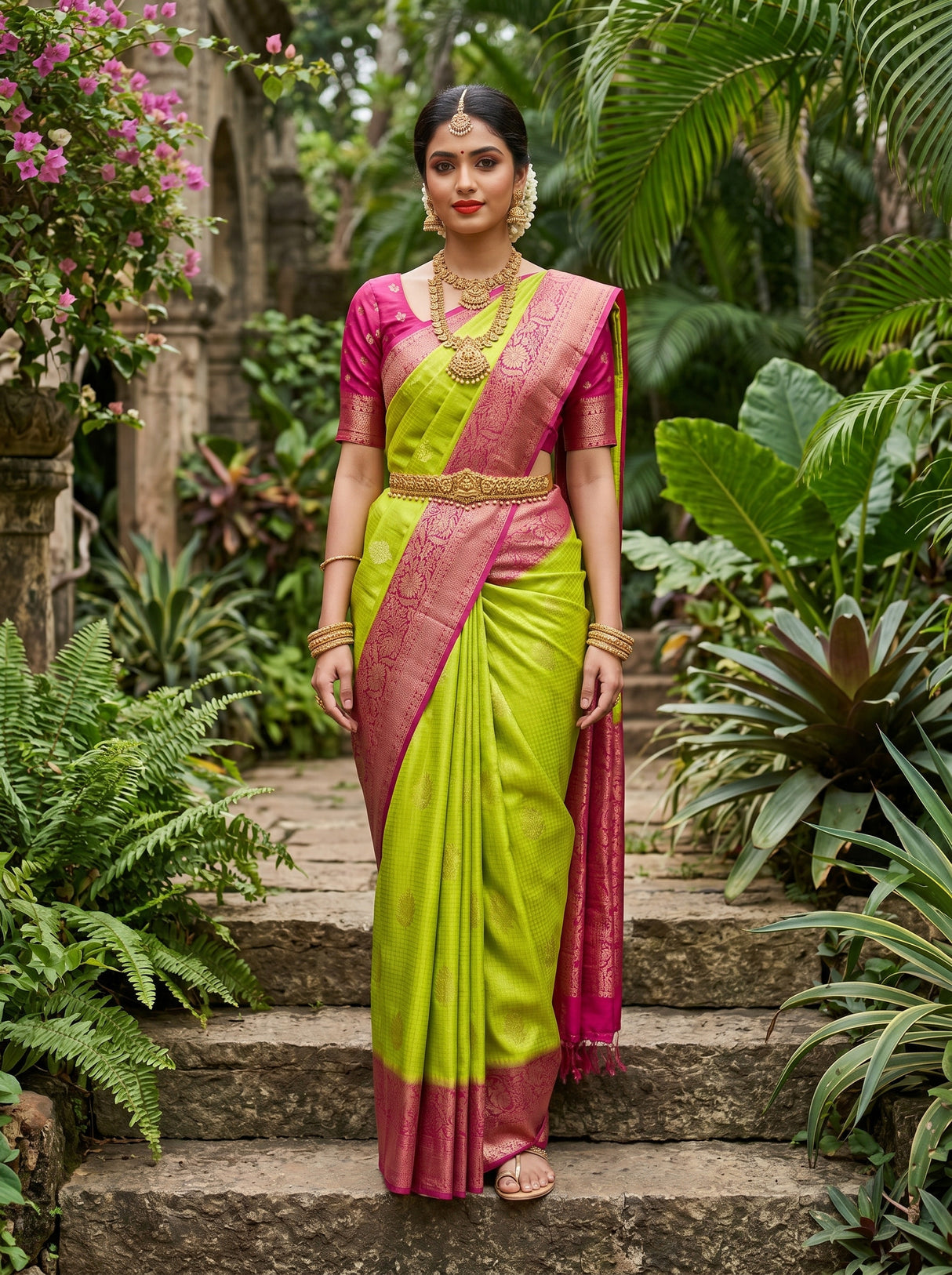 MIMOSA Liril Mysore Silk crepe Saree β pose 7 styling detail
