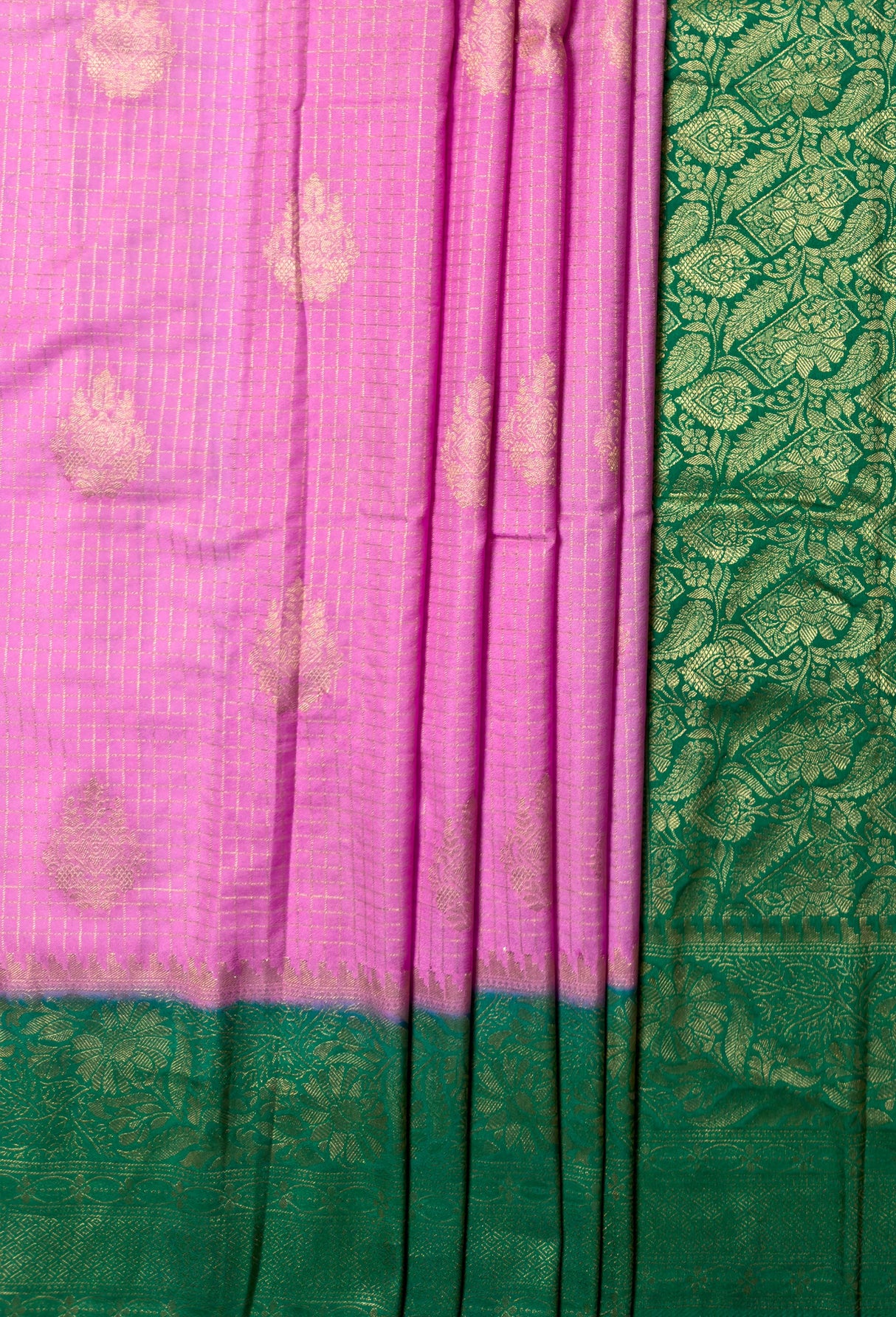 MIMOSA Pink Mysore Silk crepe Saree β fleets shot full lifestyle