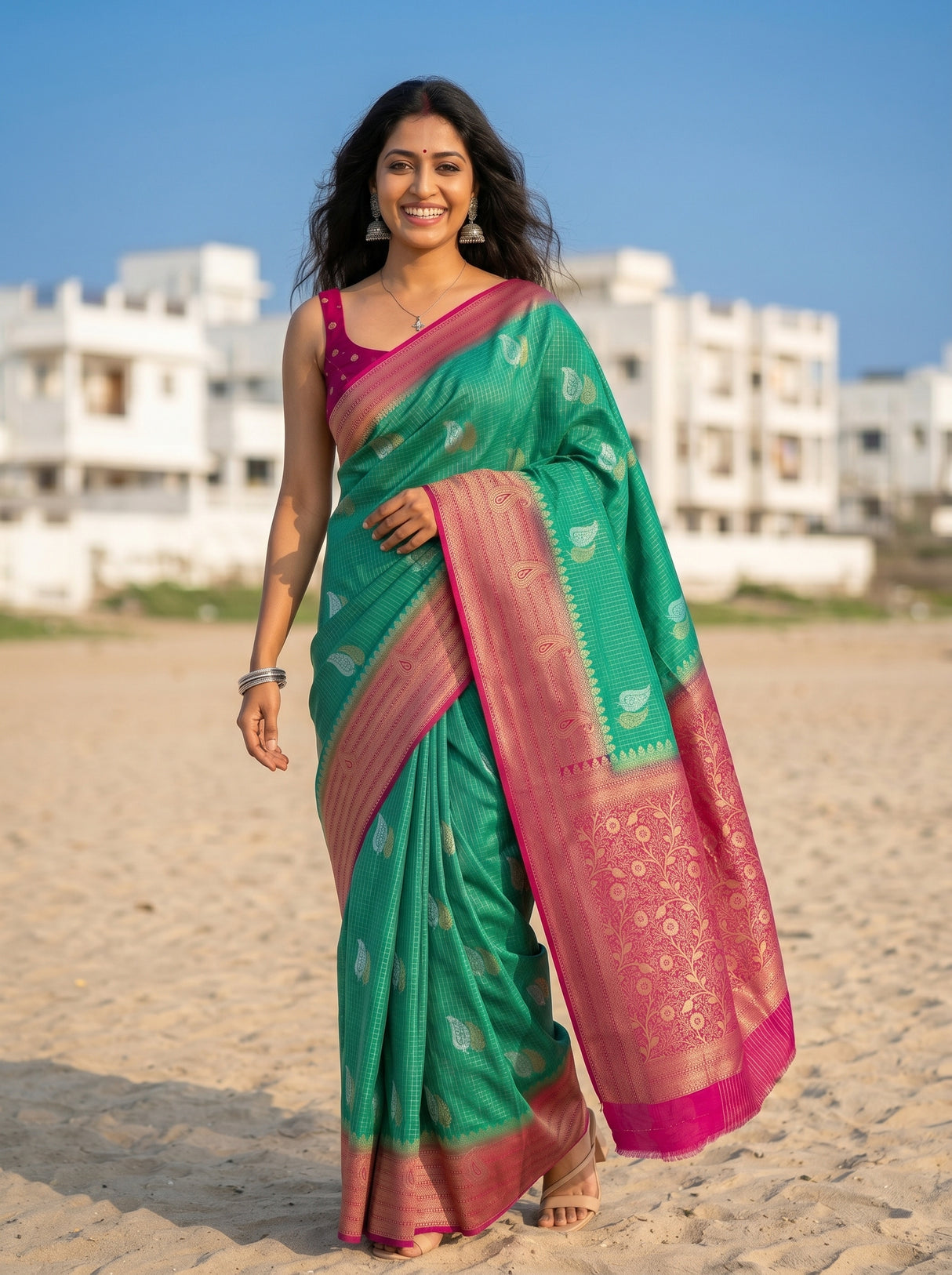 MIMOSA Rama Saree Saree — pose 10 styling detail