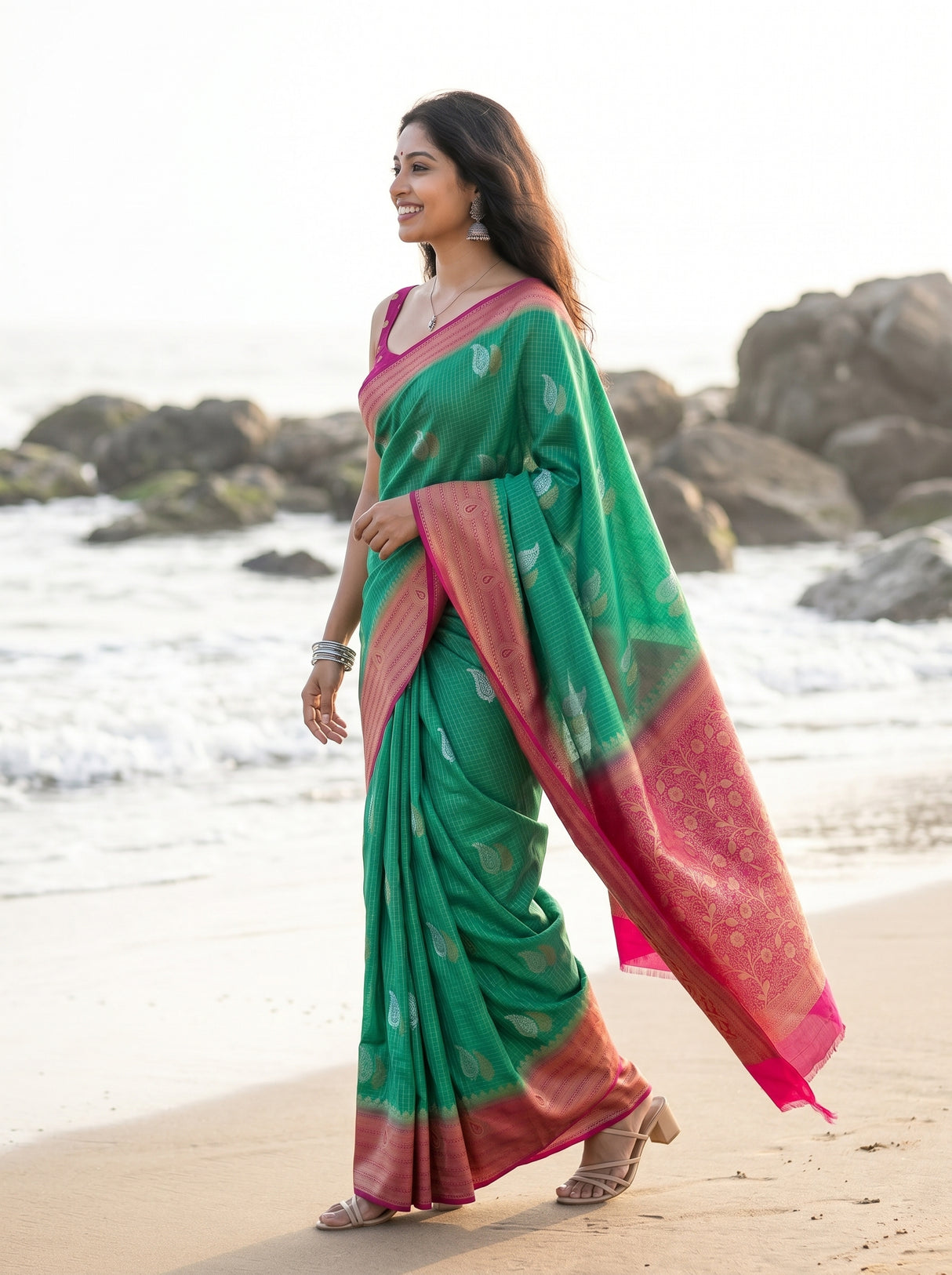 MIMOSA Rama Saree Saree — pose 3 styling detail