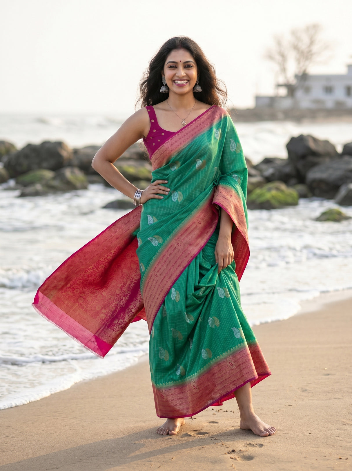 MIMOSA Rama Saree Saree — pose 4 styling detail