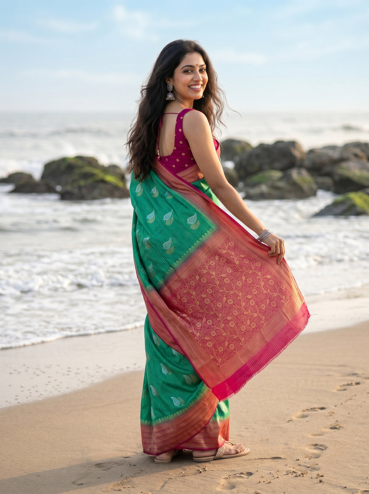 MIMOSA Rama Saree Saree — pose 7 styling detail
