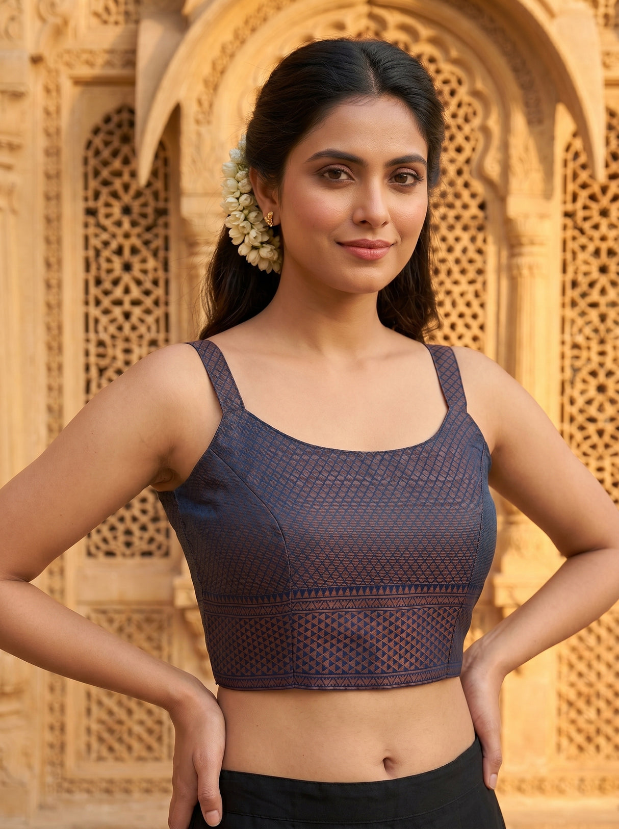 MIMOSA Rama Pochampally Art Silk Saree — Pallu detail