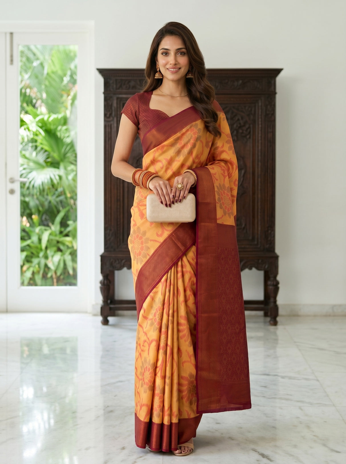 MIMOSA Saree Saree — front view on mannequin