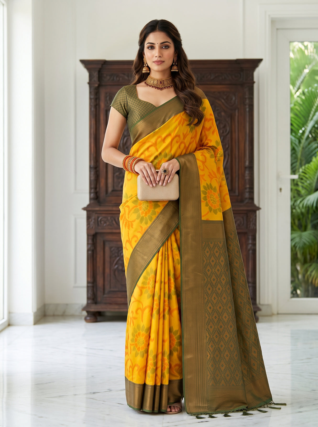 MIMOSA Saree Saree — front view on mannequin