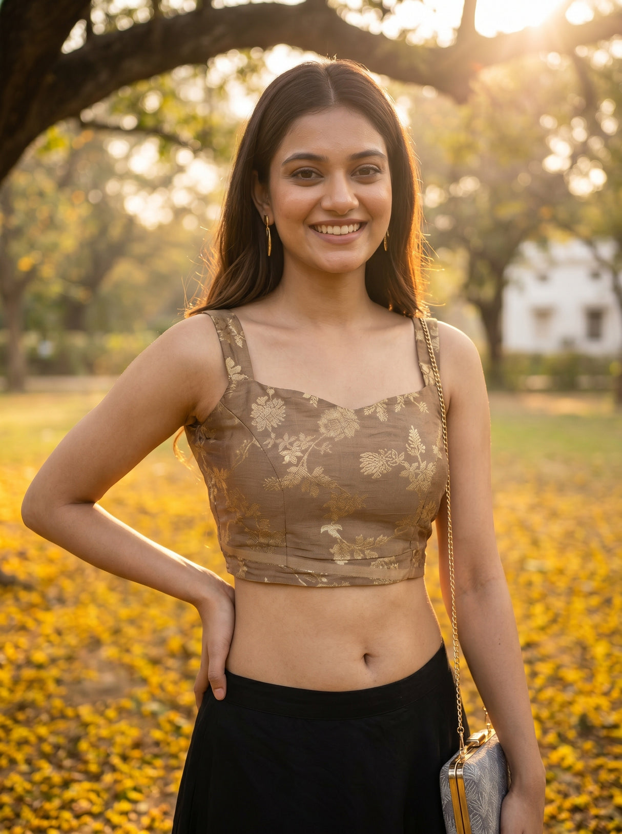MIMOSA Chiku Saree Saree — blouse close-up