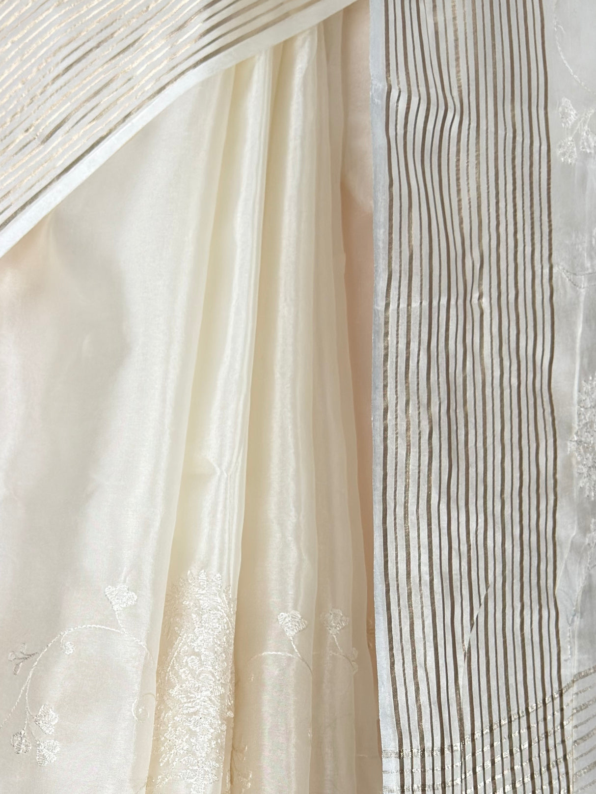 MIMOSA Half White Saree Saree — fleets shot full lifestyle