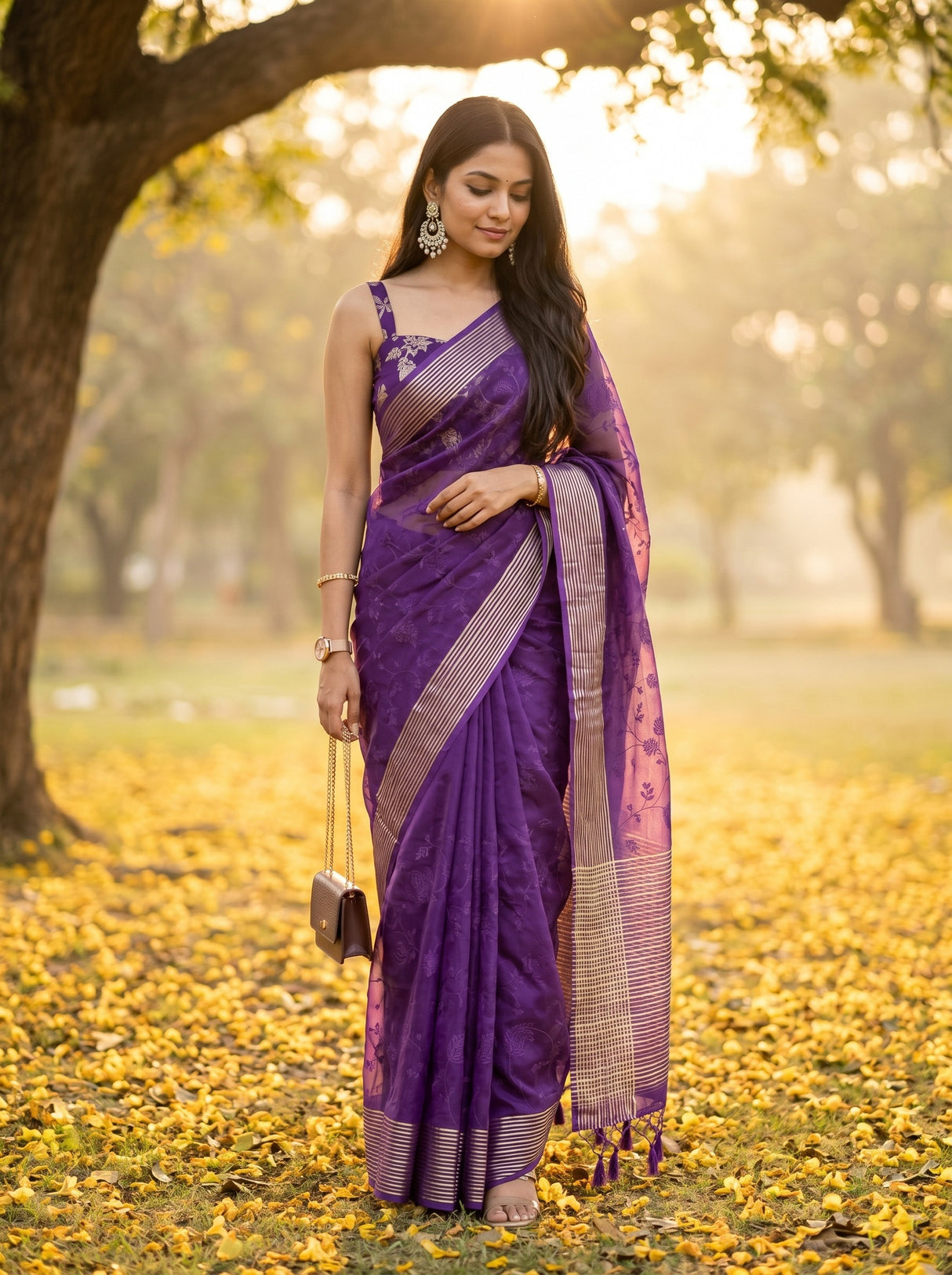 Purple Saree