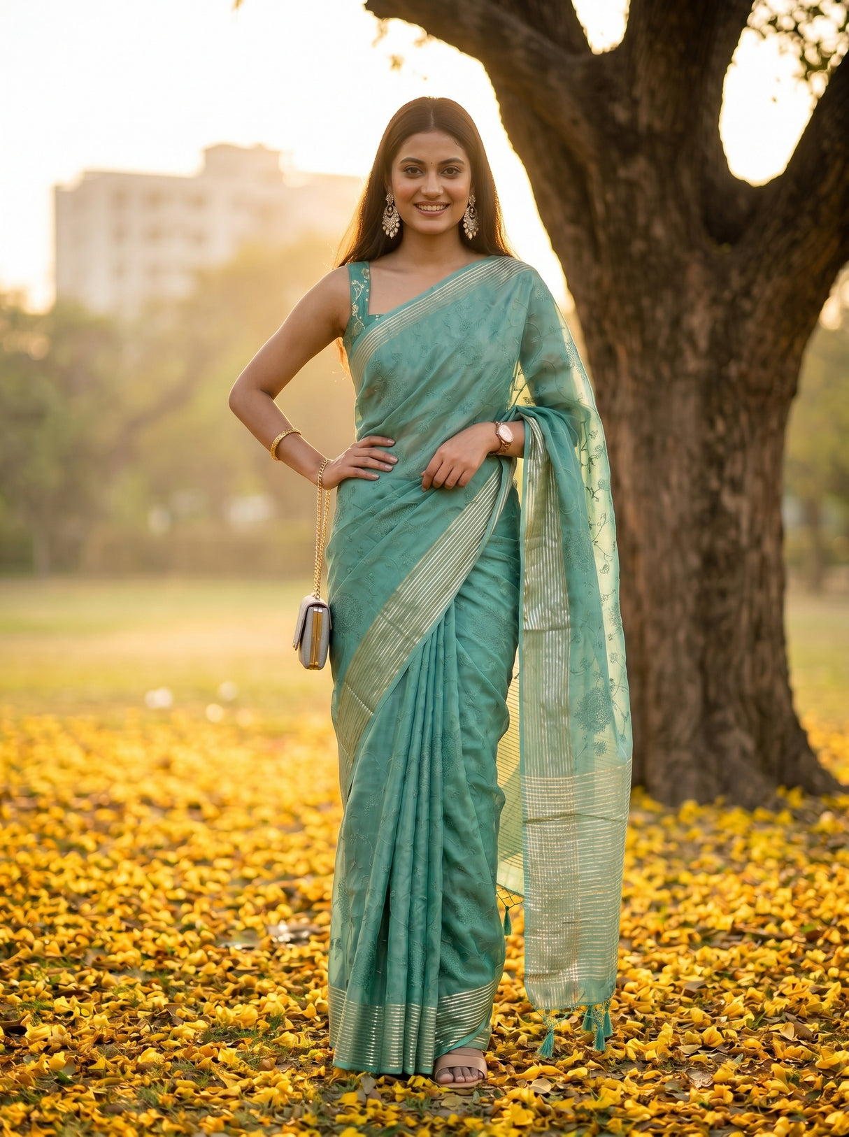 MIMOSA Rama Saree Saree — pose 4 styling detail