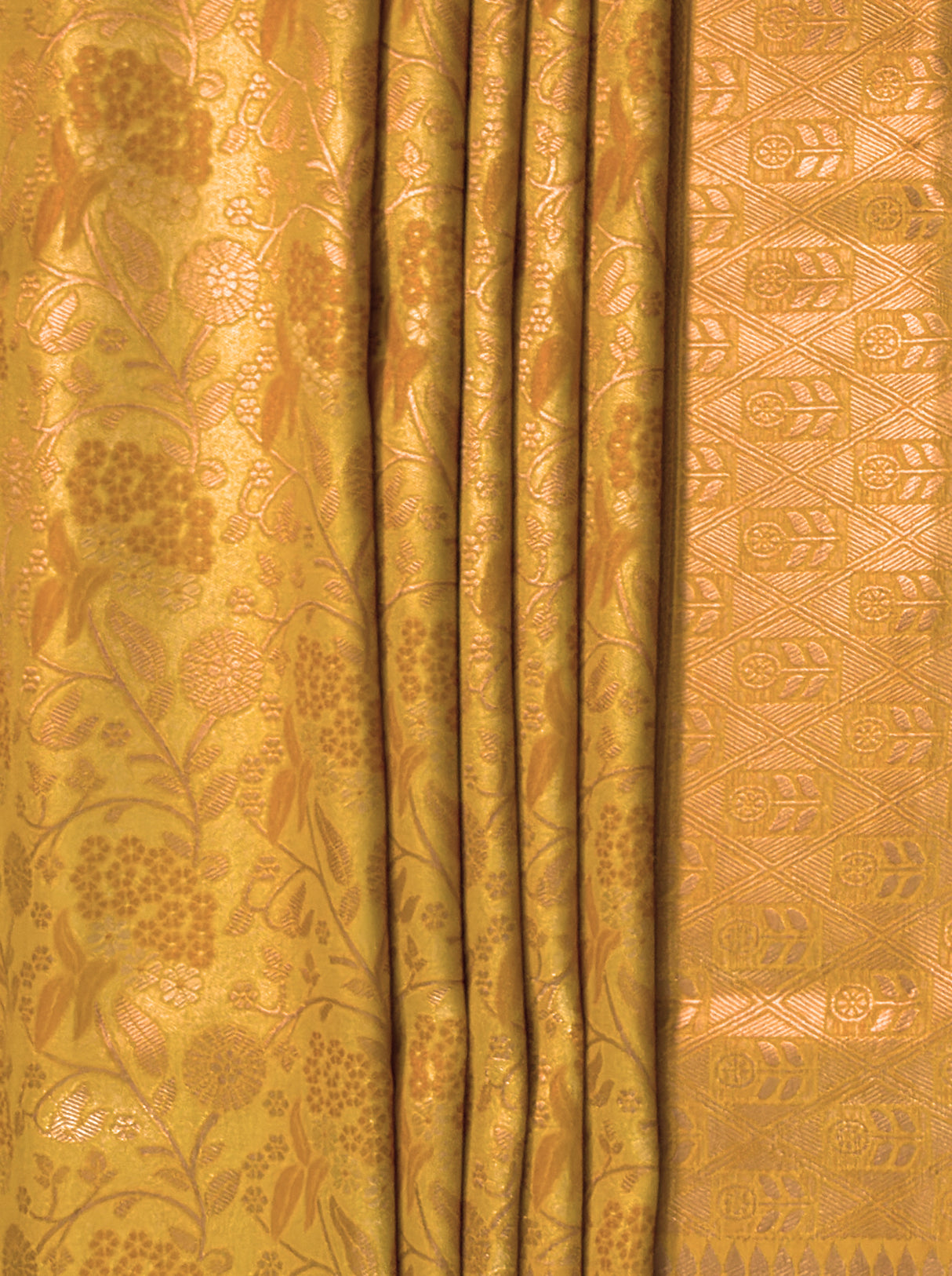MIMOSA Mustard Kanjivaram Art Silk Saree β fleets shot full lifestyle