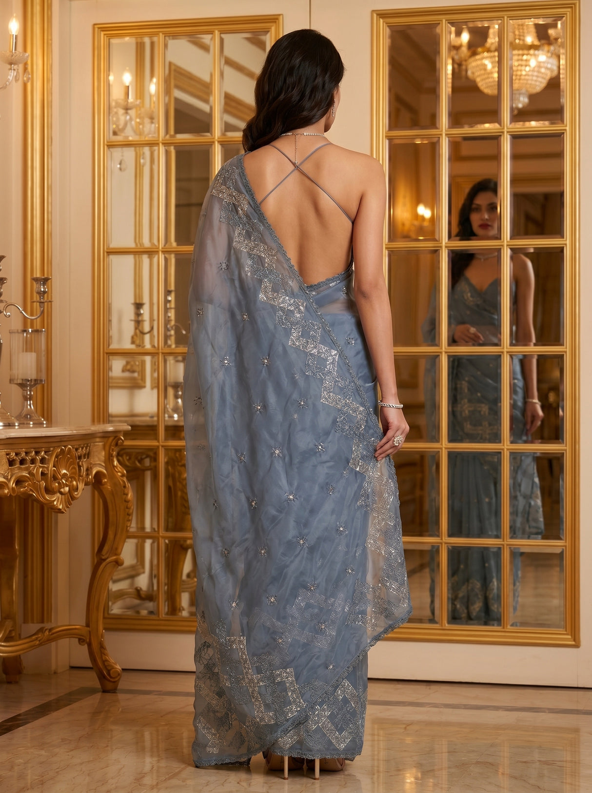 MIMOSA Saree Saree — pose 2 styling detail