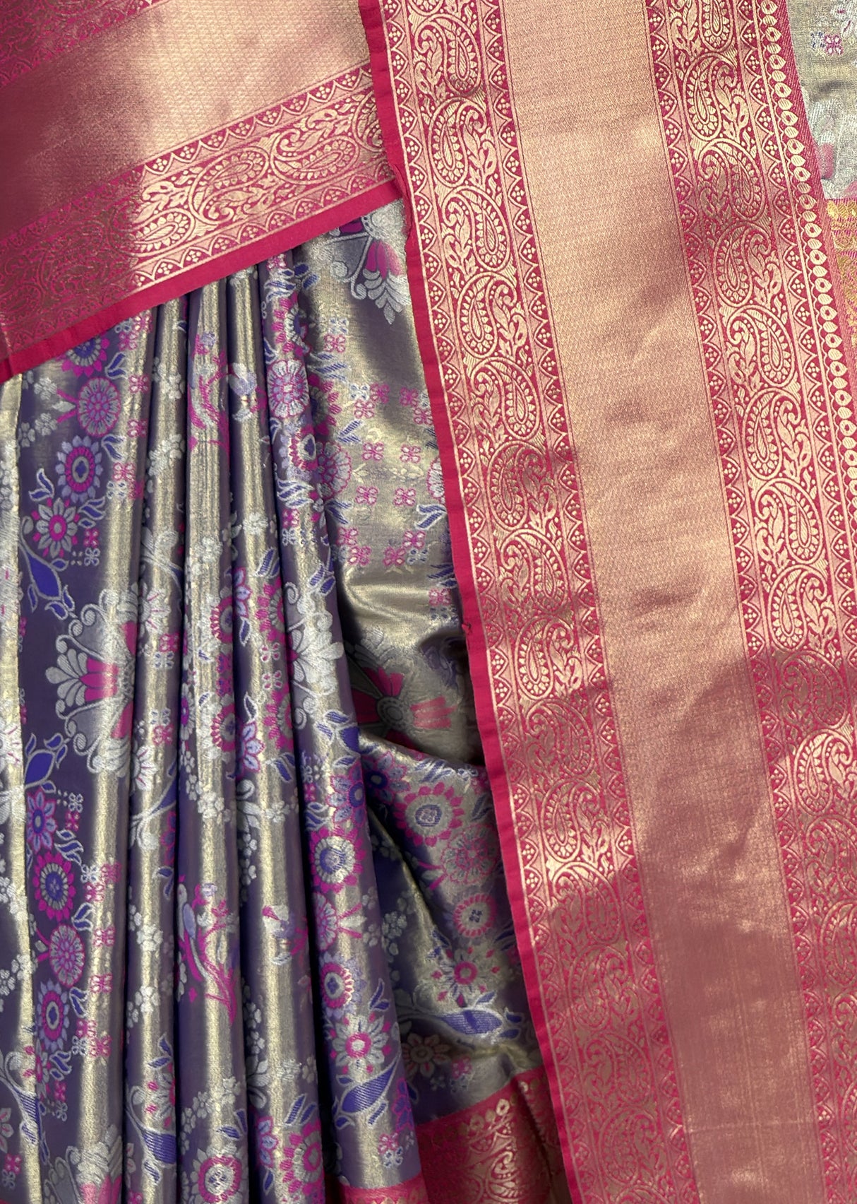 MIMOSA Violet Kanjivaram Art Silk Saree β fleets shot full lifestyle