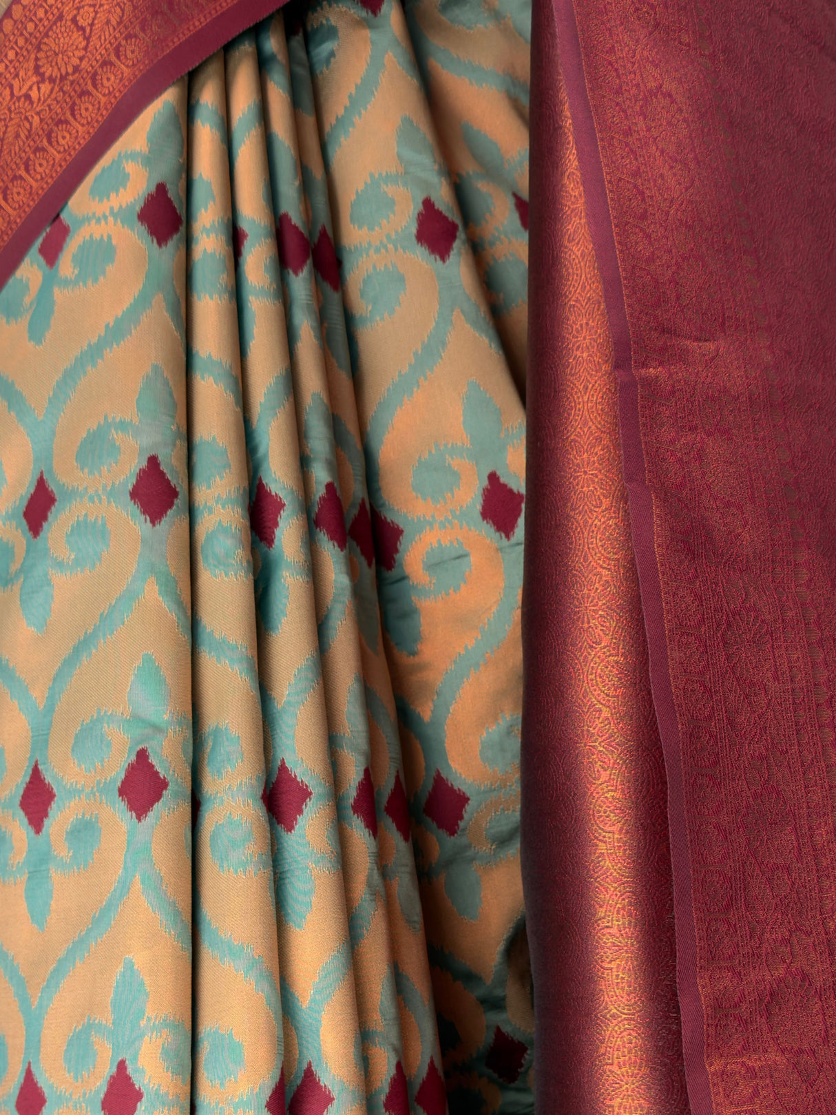 MIMOSA Chiku Saree Saree — fleets shot full lifestyle
