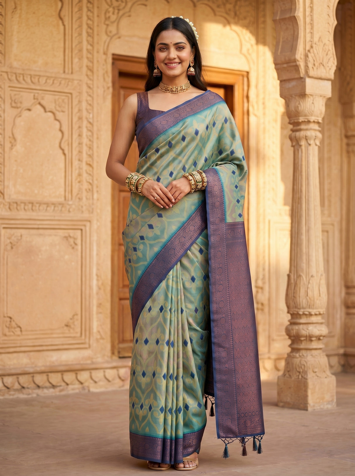 MIMOSA Rama Saree Saree — pose 4 styling detail