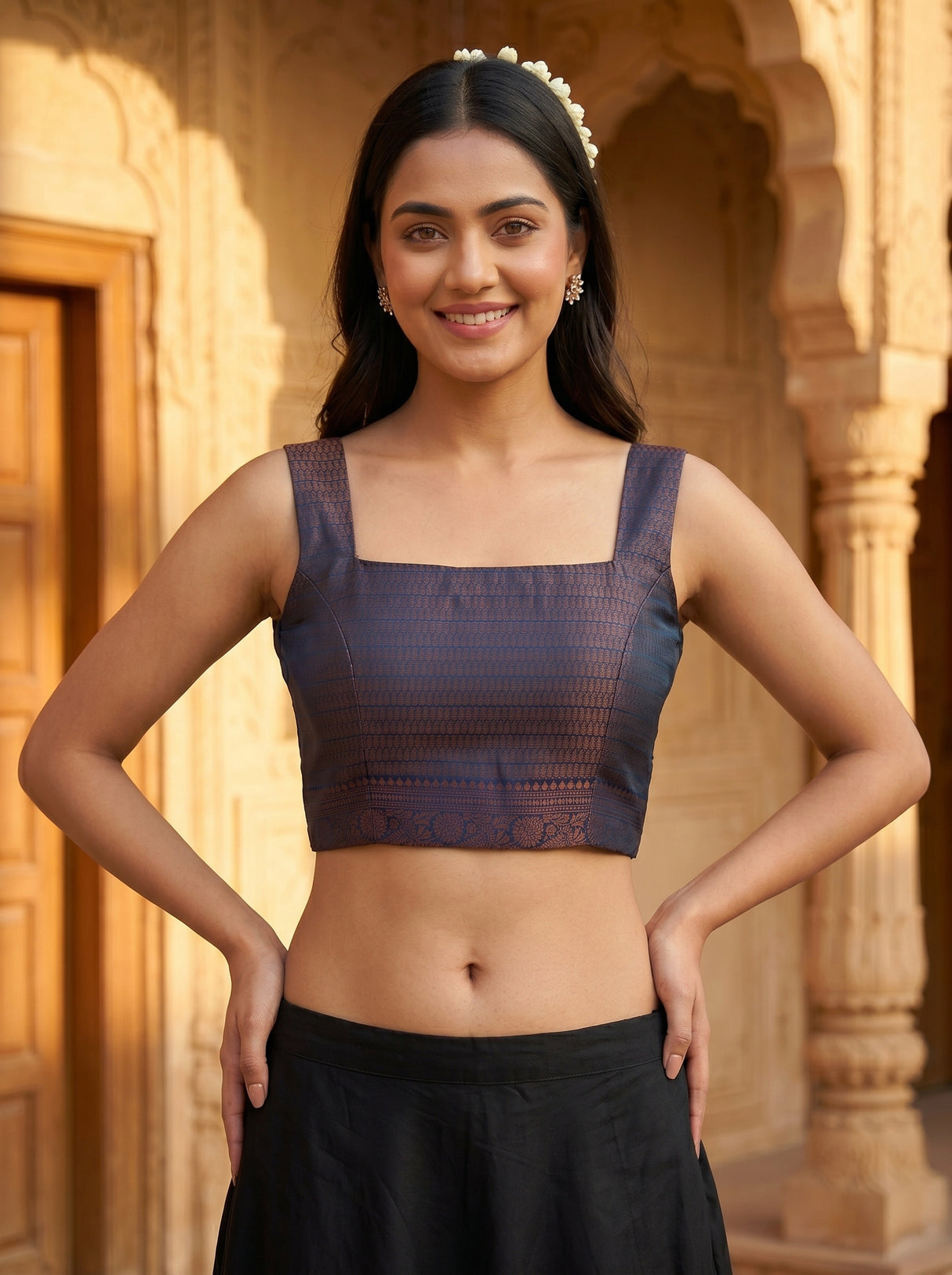 MIMOSA Rama Saree Saree — blouse close-up