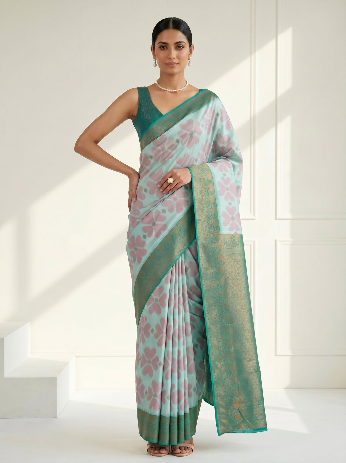 MIMOSA Ananda Saree Saree — pose 4 styling detail
