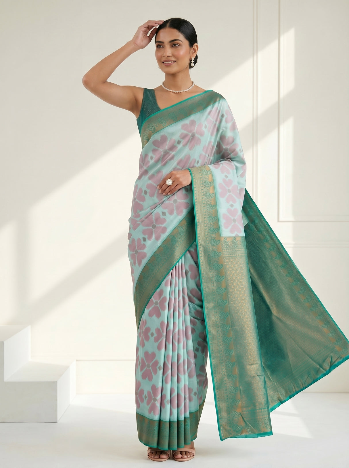 MIMOSA Ananda Saree Saree — pose 5 styling detail