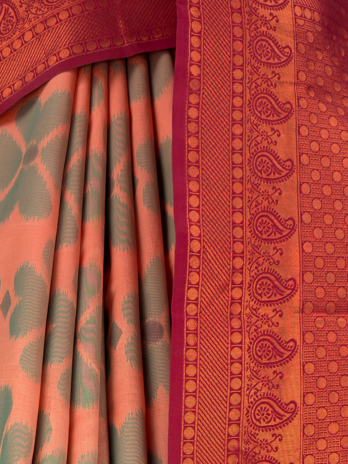 MIMOSA Peach Saree Saree — fleets shot full lifestyle