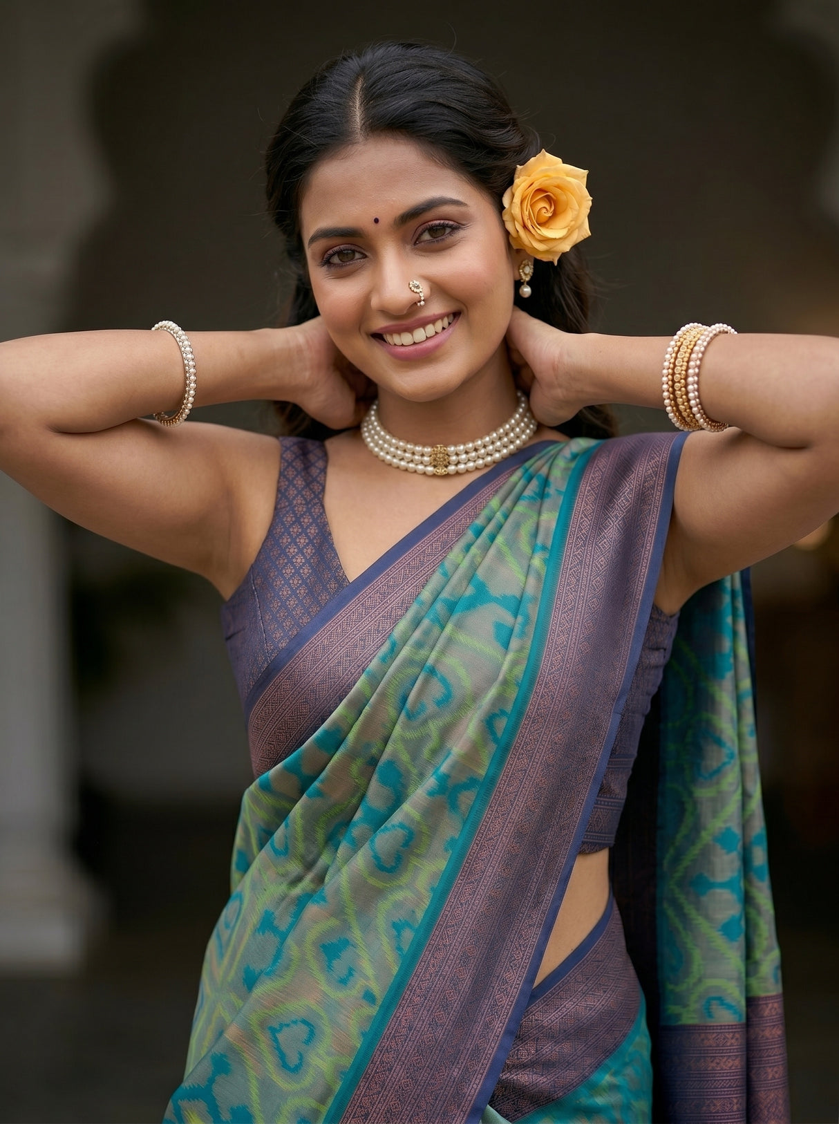 MIMOSA Rama Saree Saree — pose 10 styling detail