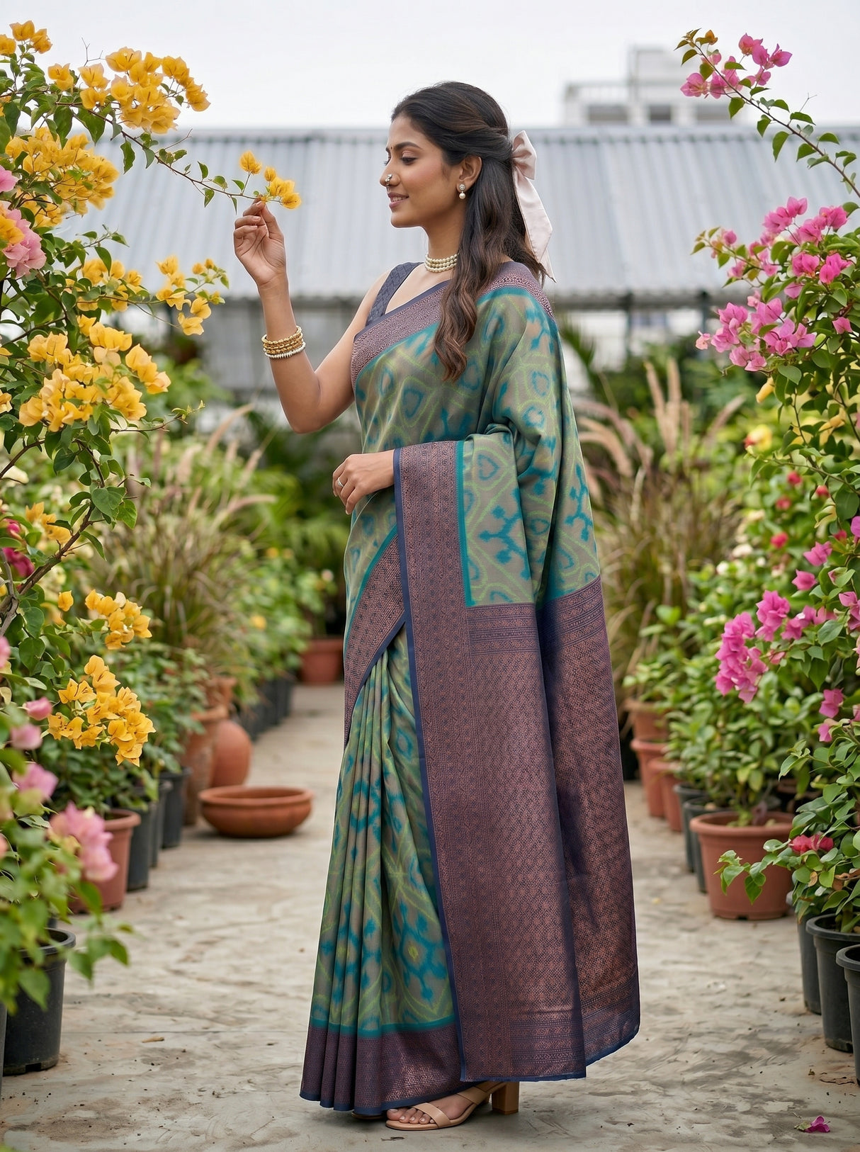 MIMOSA Rama Saree Saree — pose 3 styling detail