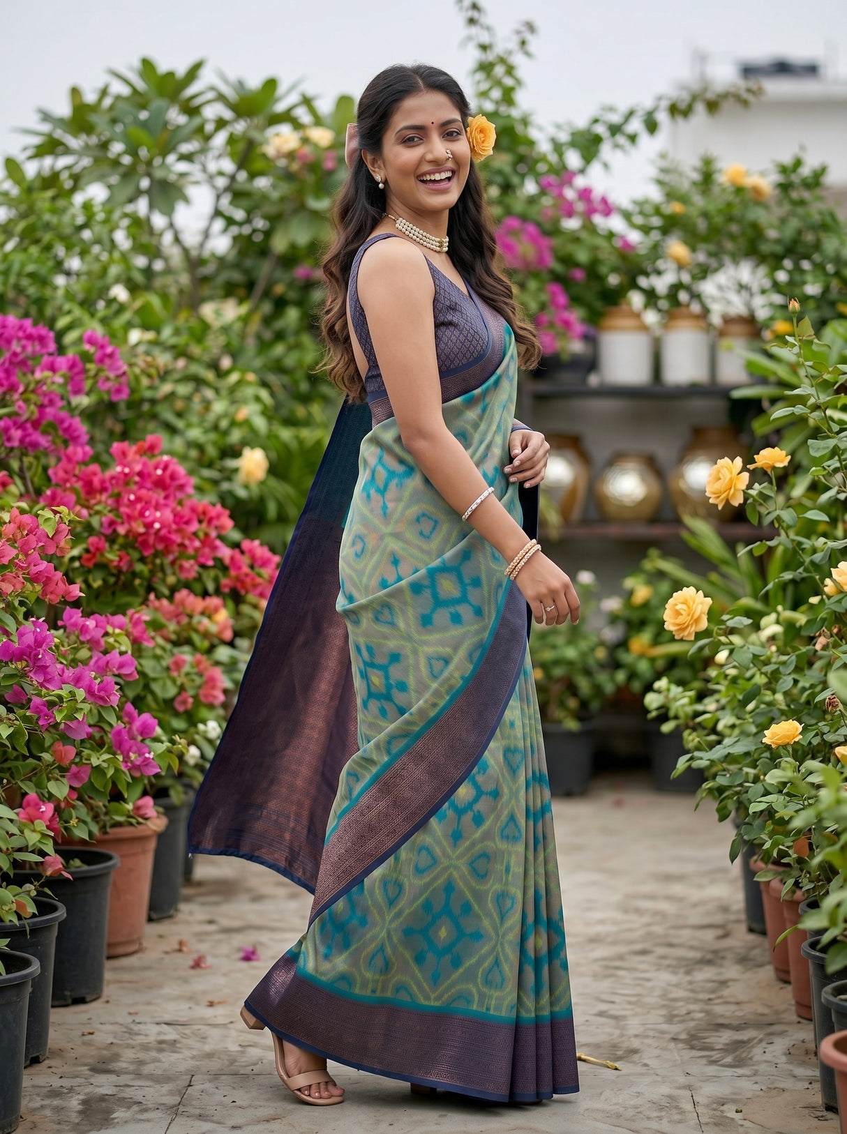 MIMOSA Rama Saree Saree — pose 9 styling detail