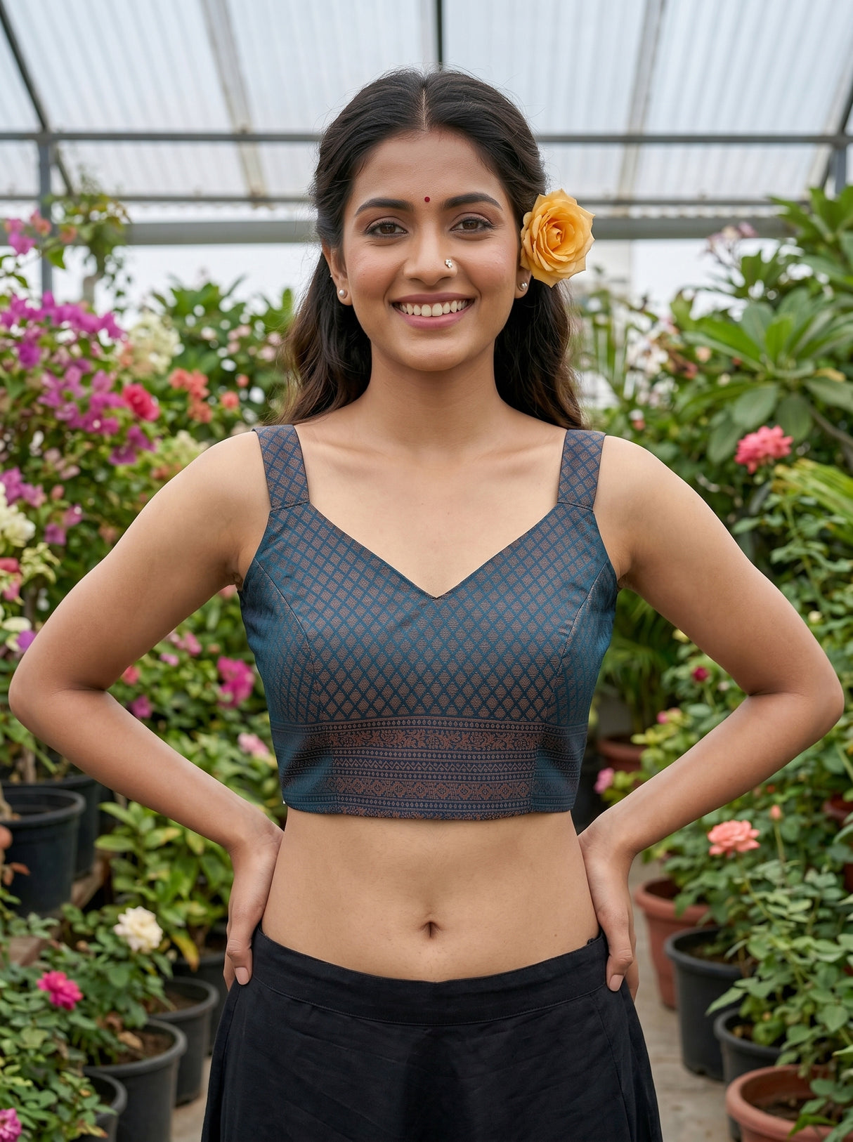 MIMOSA Rama Saree Saree — blouse close-up