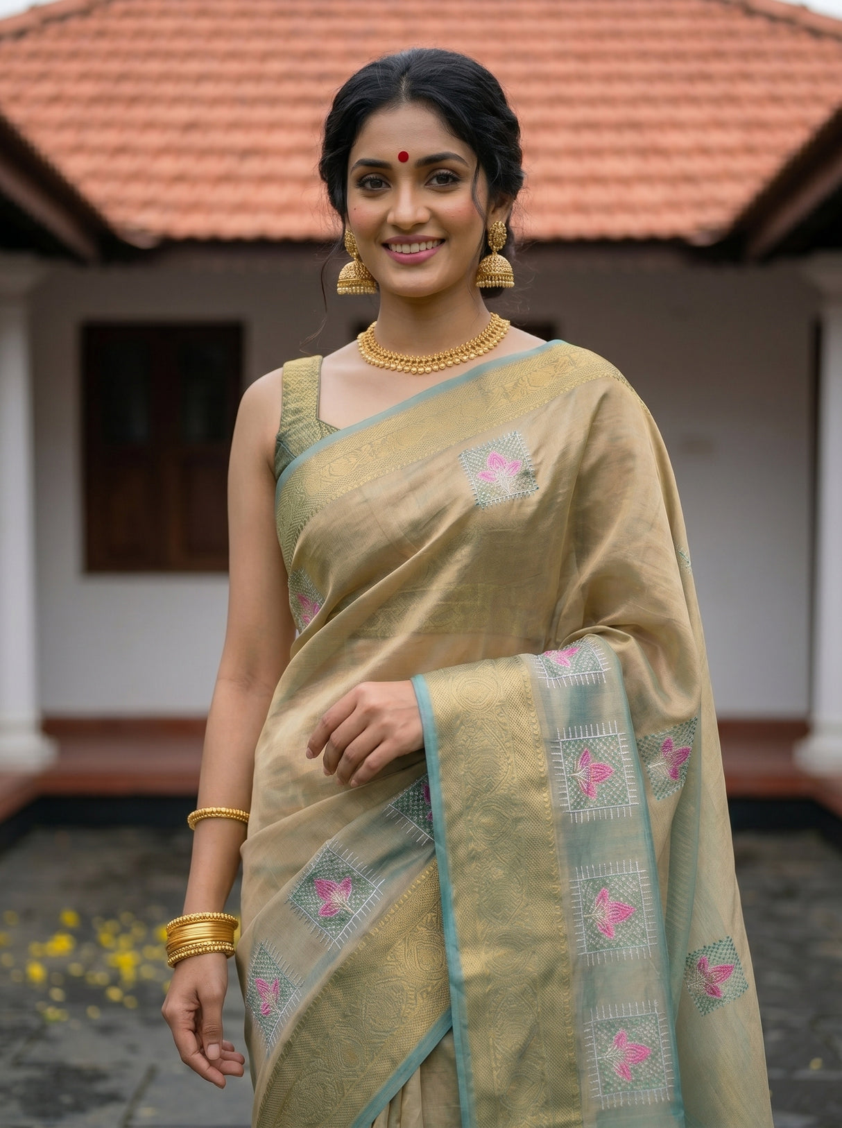 MIMOSA Sapphire Saree Saree — pose 10 styling detail
