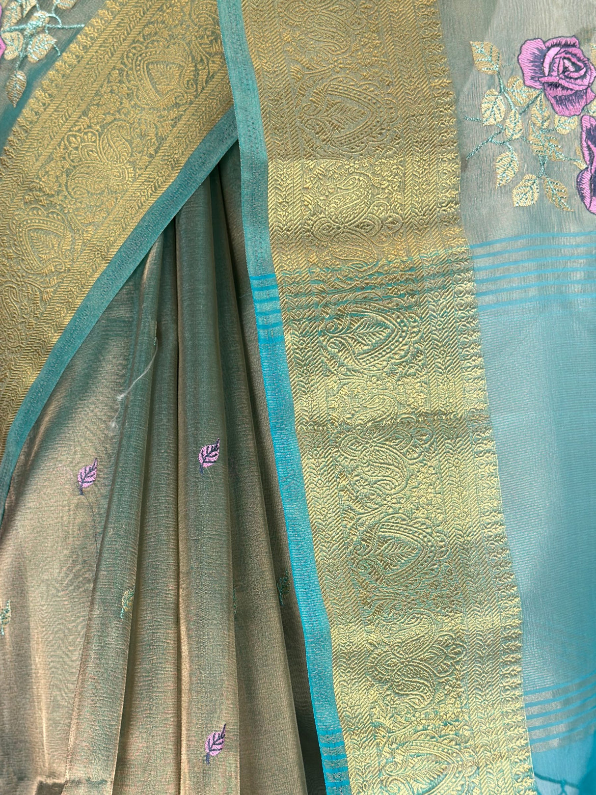 MIMOSA Sapphire Banarasi Organza Saree — fleets shot full lifestyle