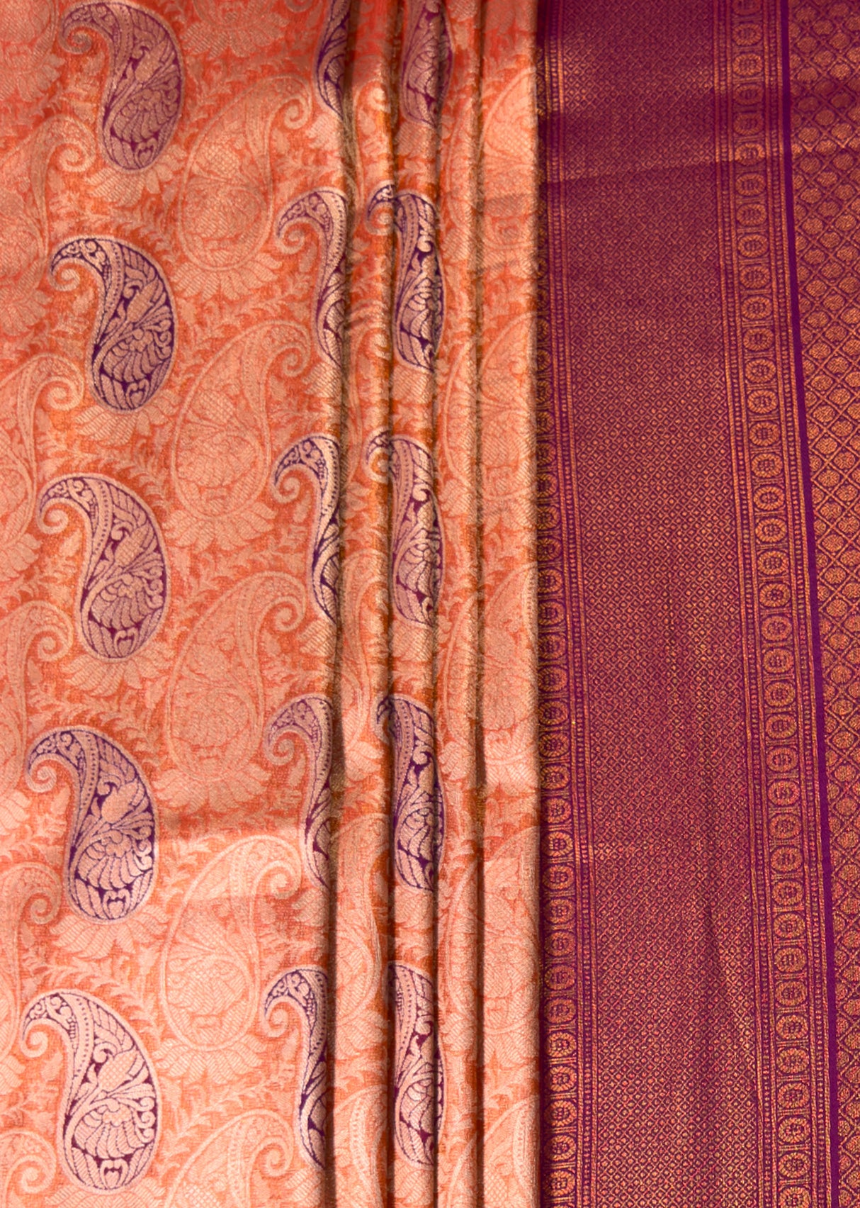 MIMOSA Peach Kanjivaram Art Silk Saree β fleets shot full lifestyle