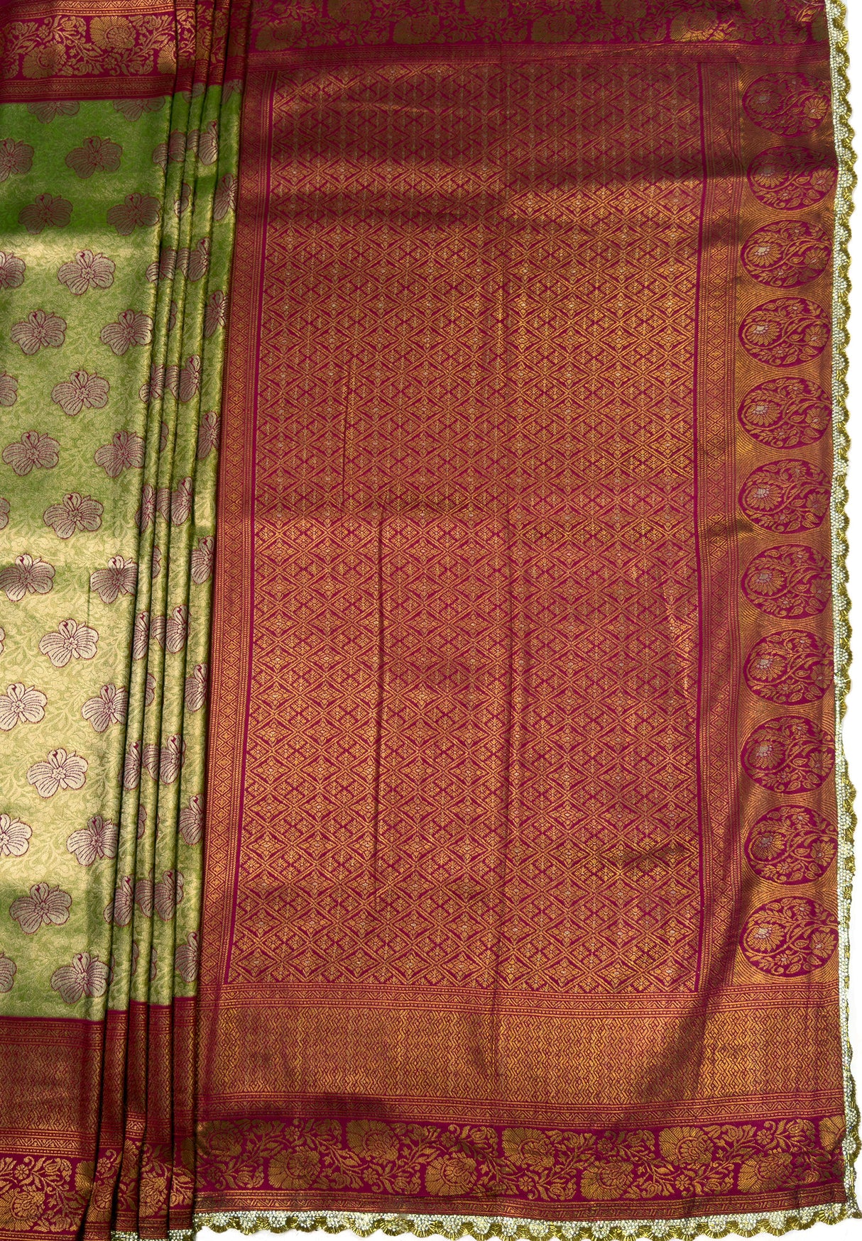 MIMOSA Saree Saree β pallu and zari work detail
