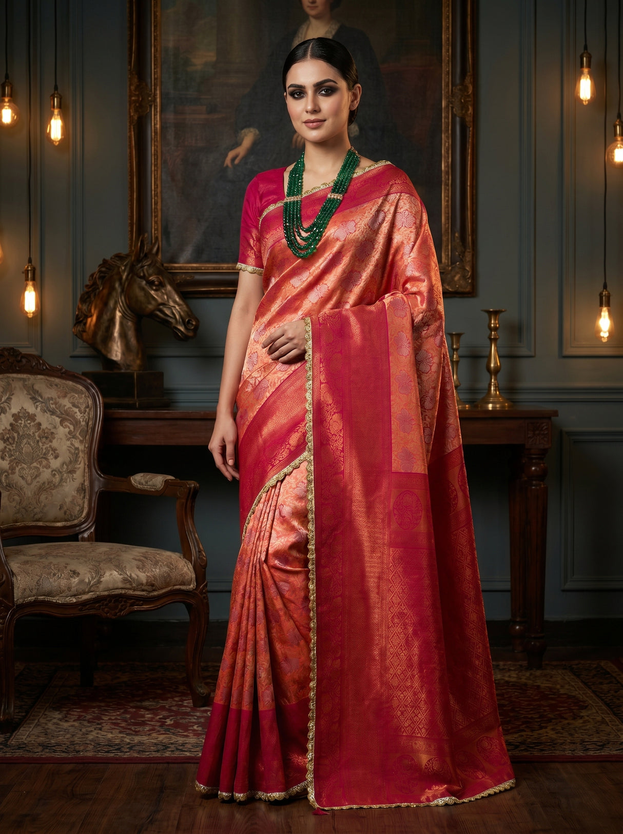 MIMOSA Saree Saree β front view on mannequin