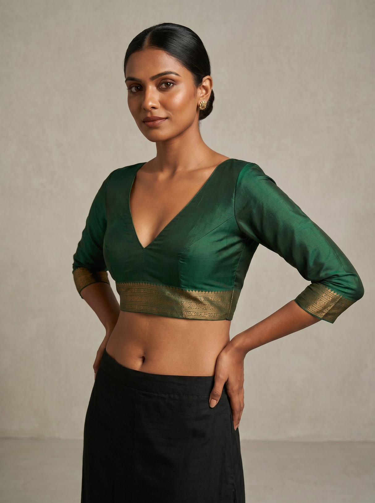 MIMOSA Gold Saree Saree β blouse close-up