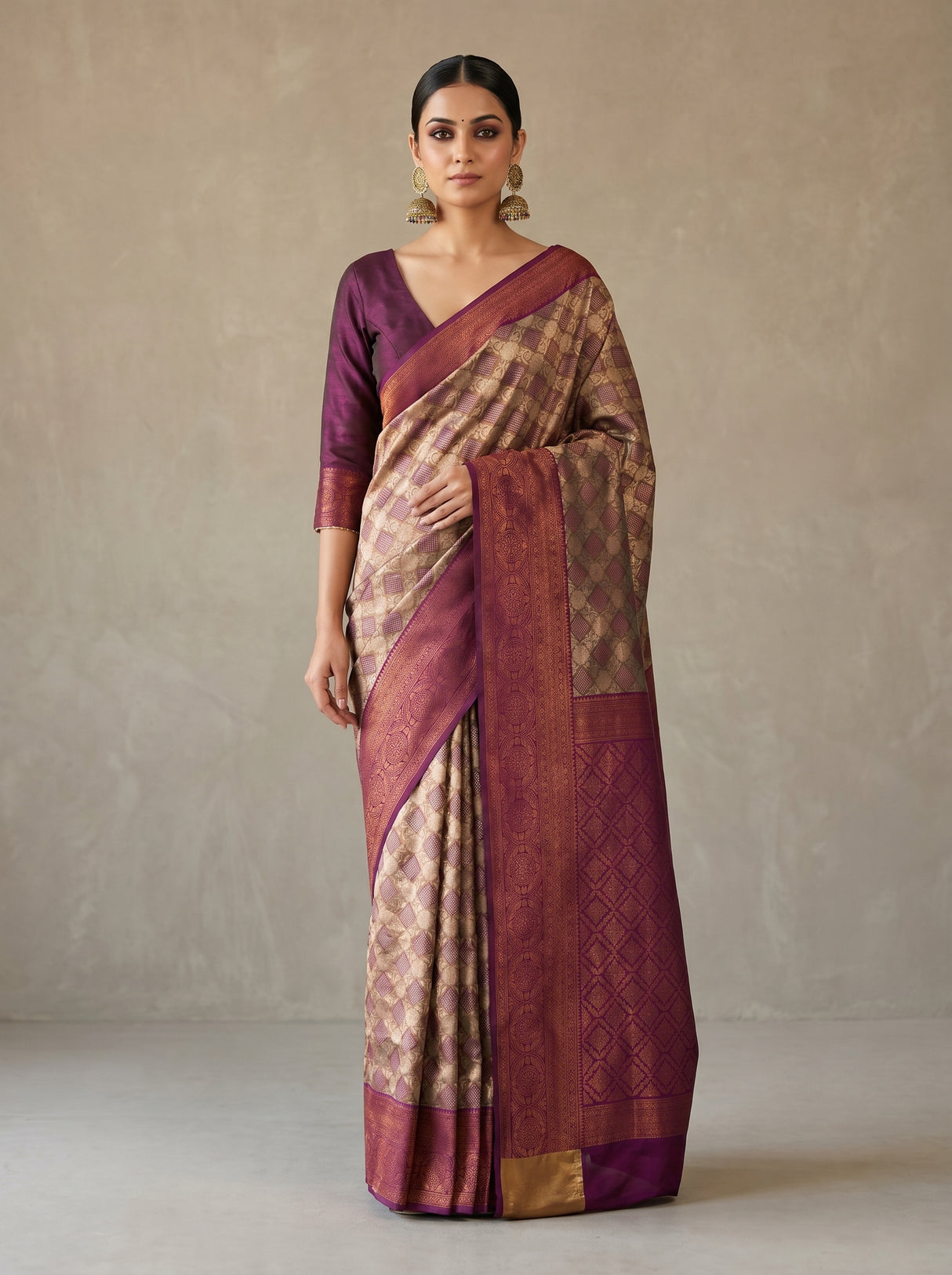 Magenta Saree