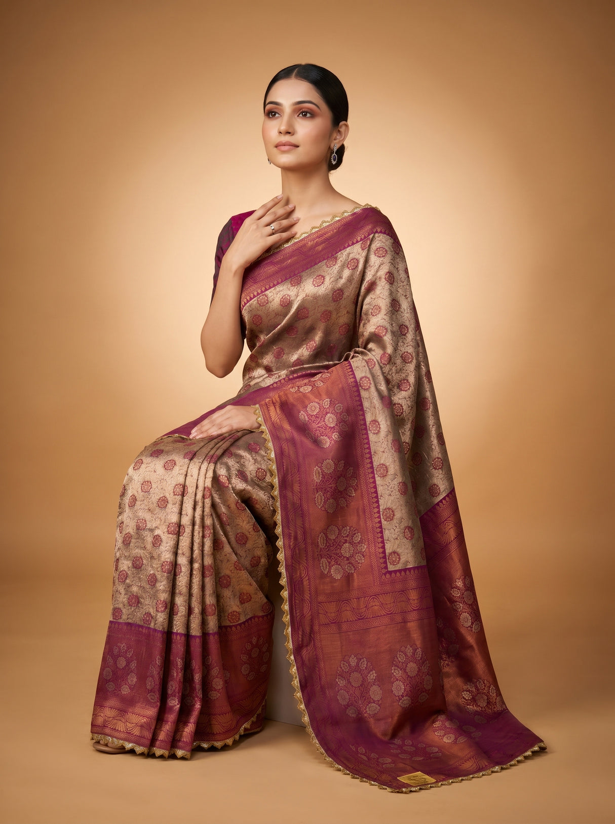 MIMOSA Magenta Kanjivaram Art Silk Saree β empty frame