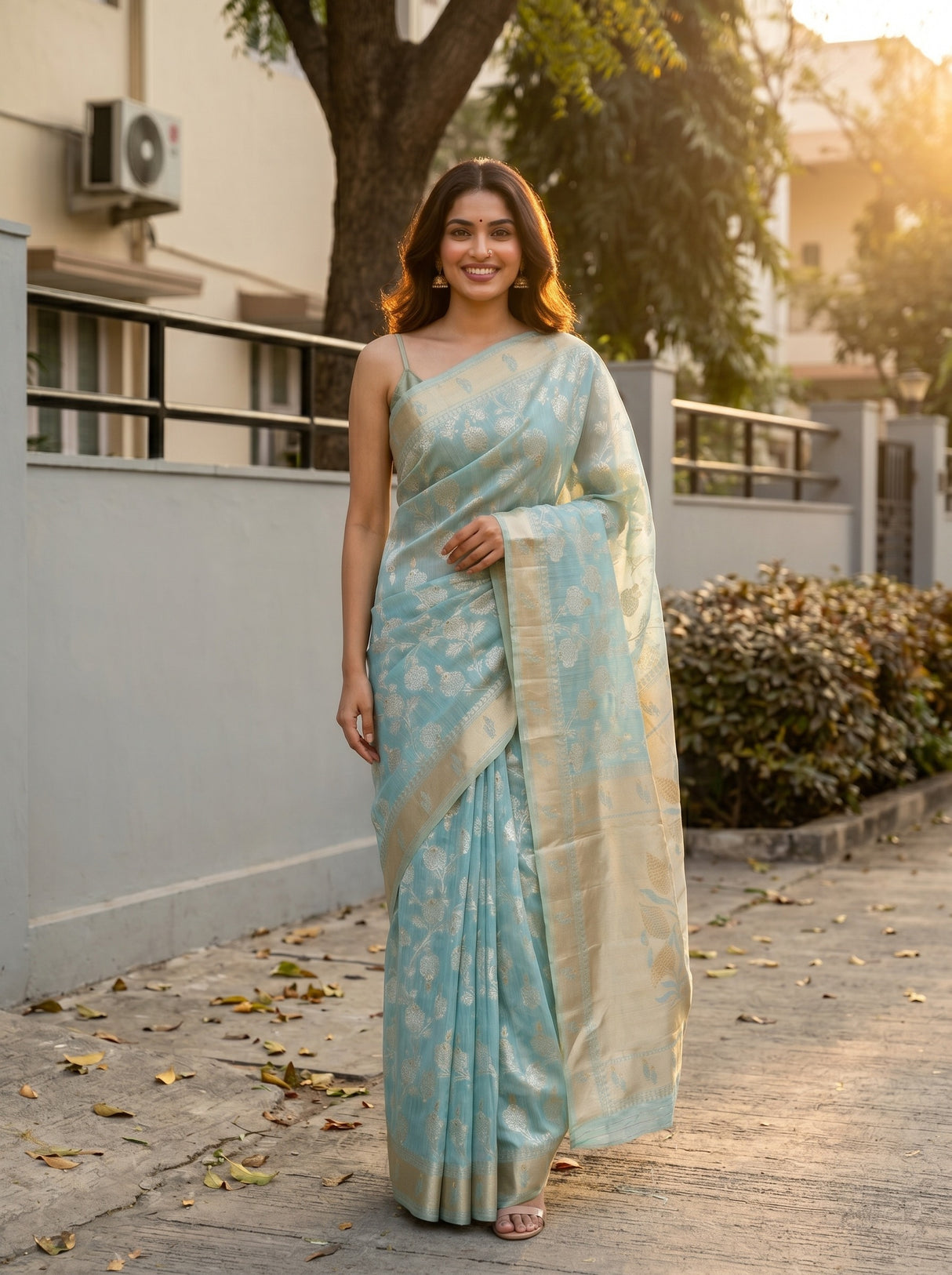 MIMOSA Saree Saree — front view on mannequin