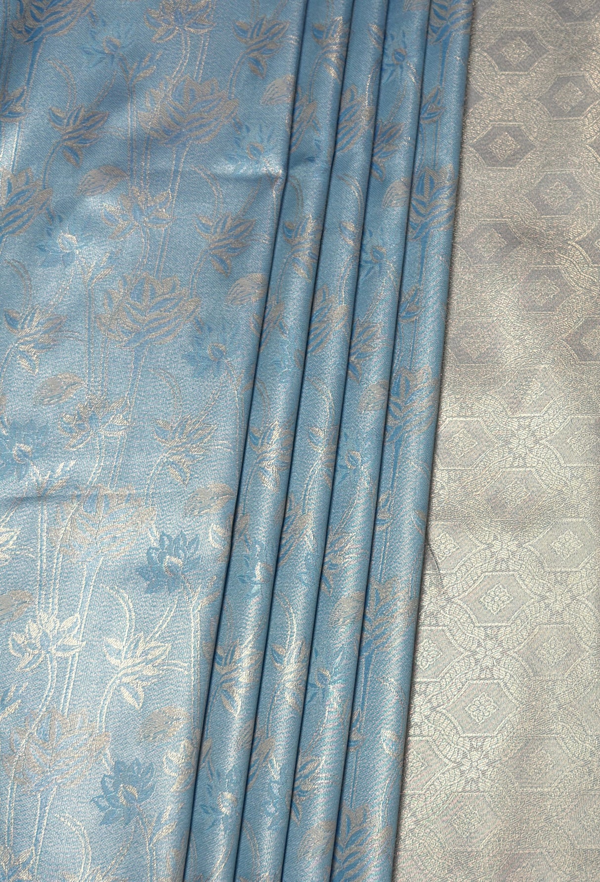 MIMOSA Royal Blue Kanjivaram Art Silk Saree β fleets shot full lifestyle