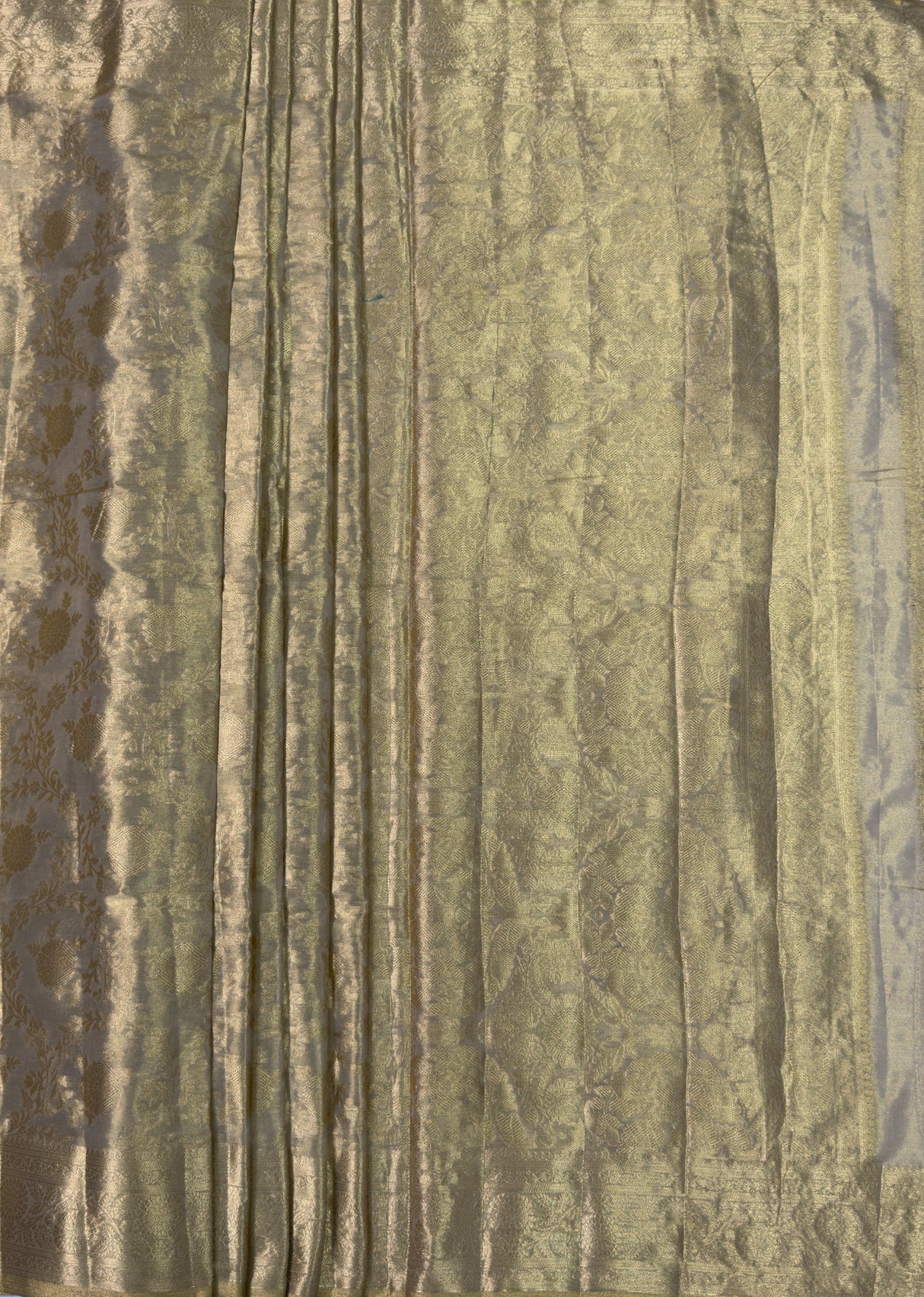 MIMOSA Chikoo Kanjivaram Art Silk Saree β pallu and zari work detail