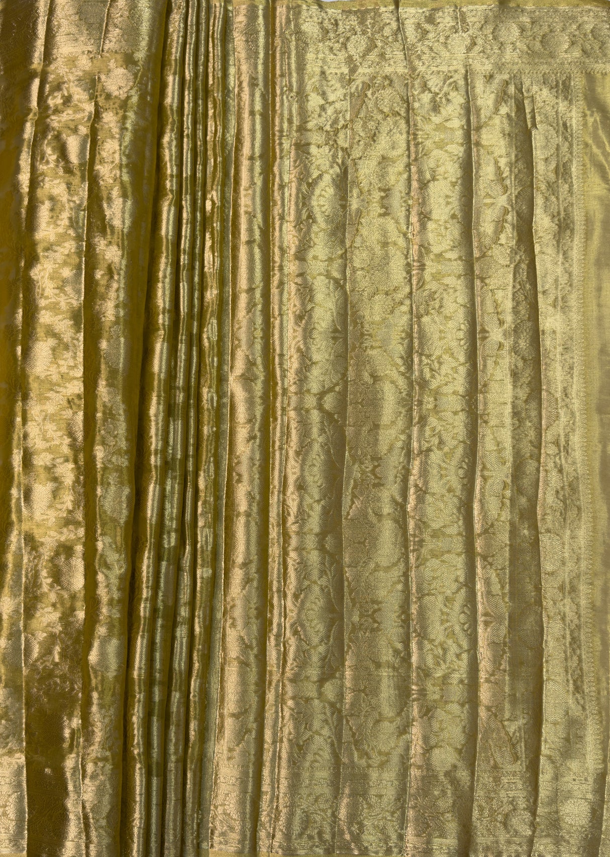MIMOSA Mustard Kanjivaram Art Silk Saree β pallu and zari work detail