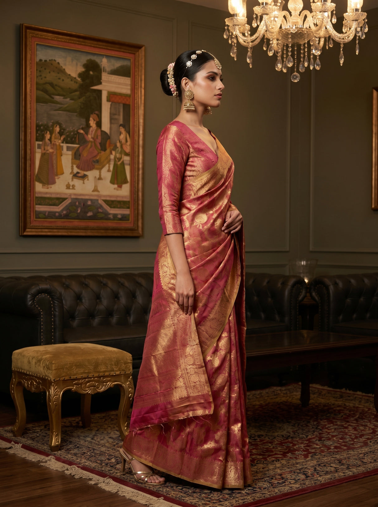 MIMOSA Rani Kanjivaram Art Silk Saree β Blouse Fabric Detail