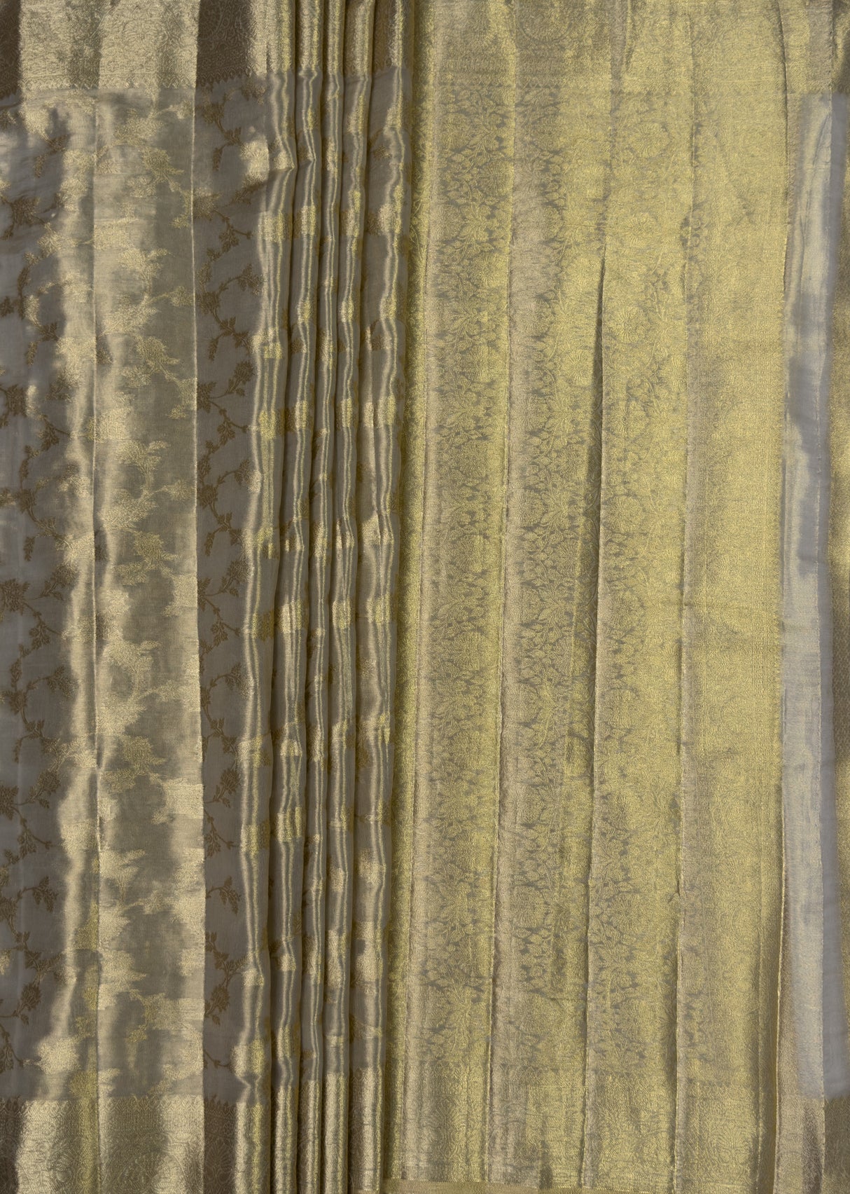 MIMOSA Chikoo Kanjivaram Art Silk Saree β pallu and zari work detail