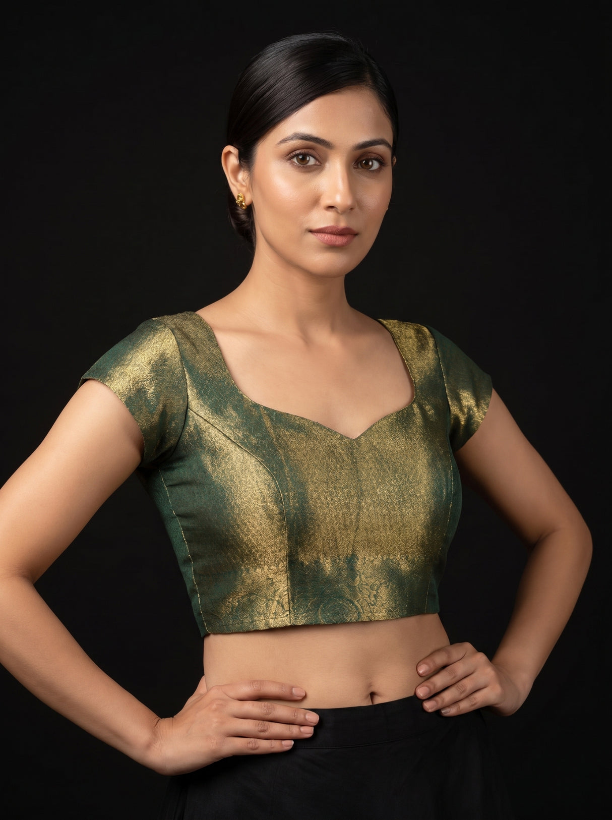 MIMOSA Rama Kanjivaram Art Silk Saree β blouse close-up