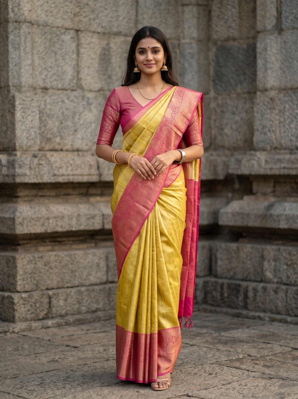 MIMOSA Saree Saree — front view on mannequin