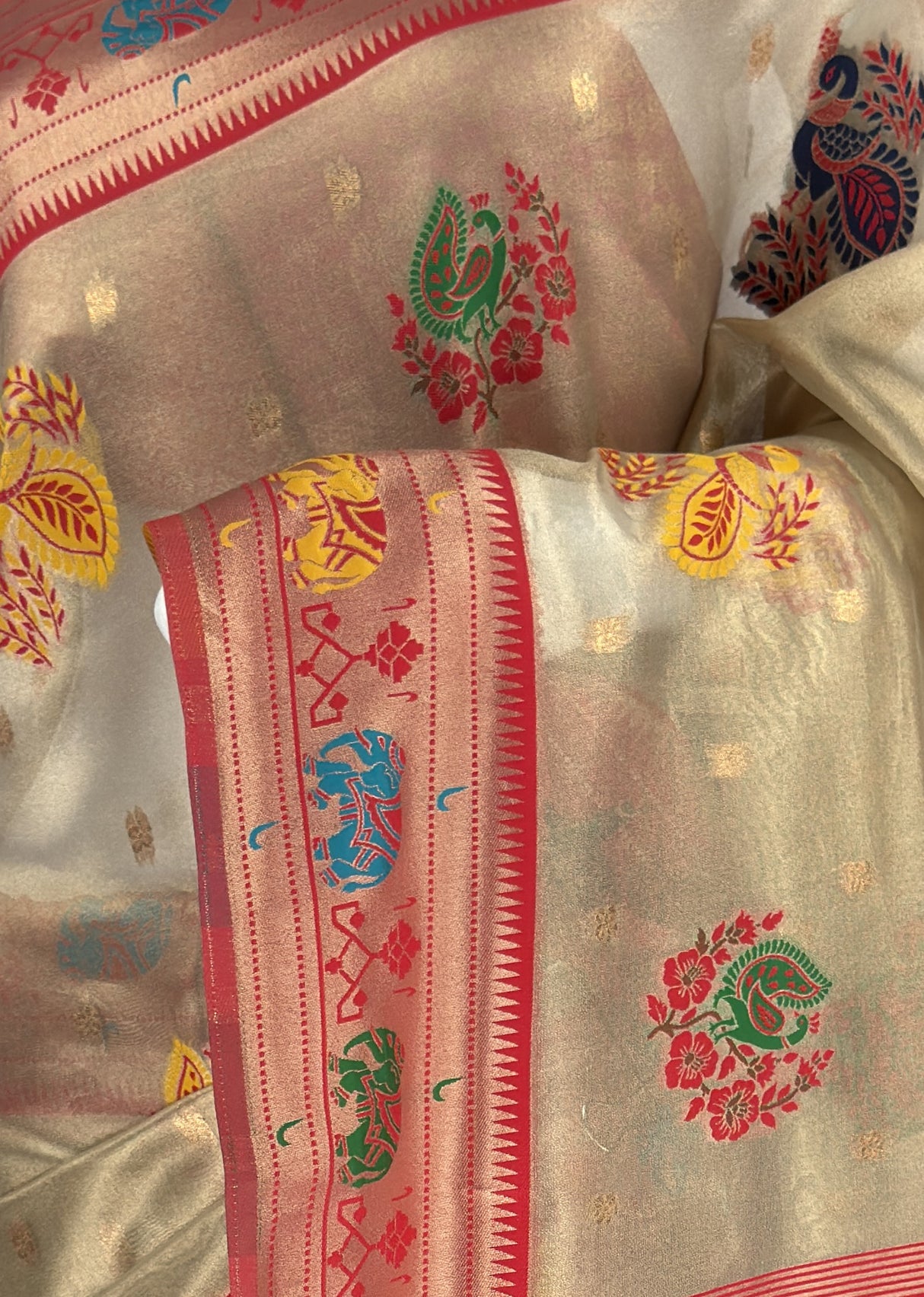 MIMOSA Rani Paithani Art Silk Saree β fleets shot full lifestyle