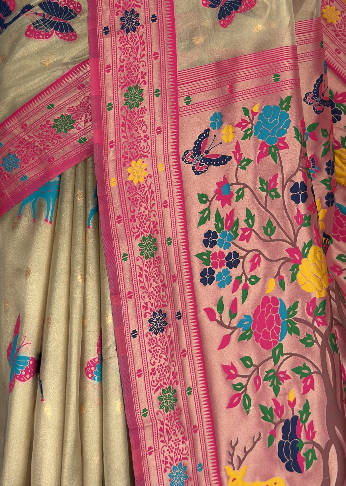 MIMOSA Rani Paithani Art Silk Saree β fleets shot full lifestyle