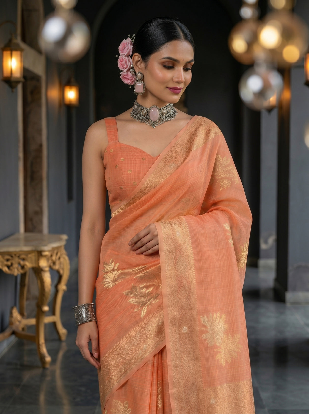 MIMOSA Saree Saree — pose 10 styling detail