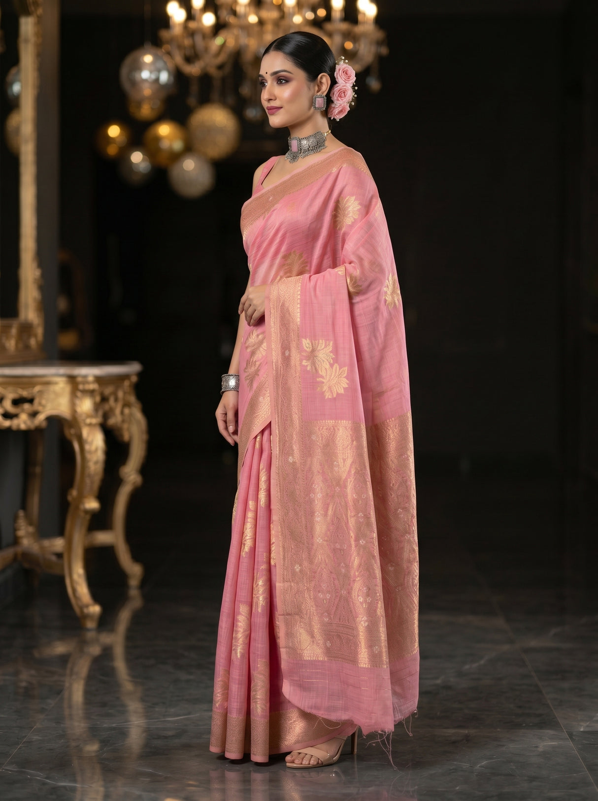 MIMOSA Saree Saree — pose 3 styling detail