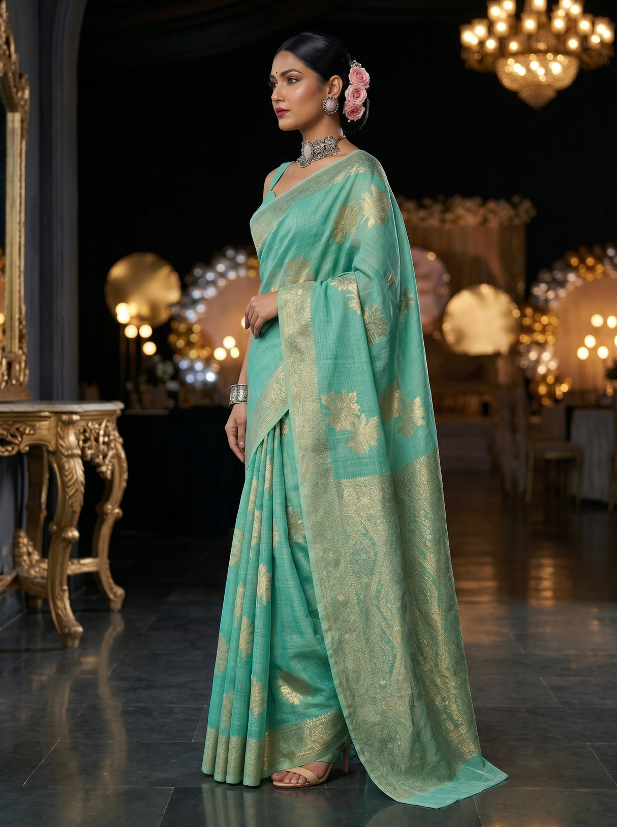 MIMOSA Saree Saree — pose 3 styling detail