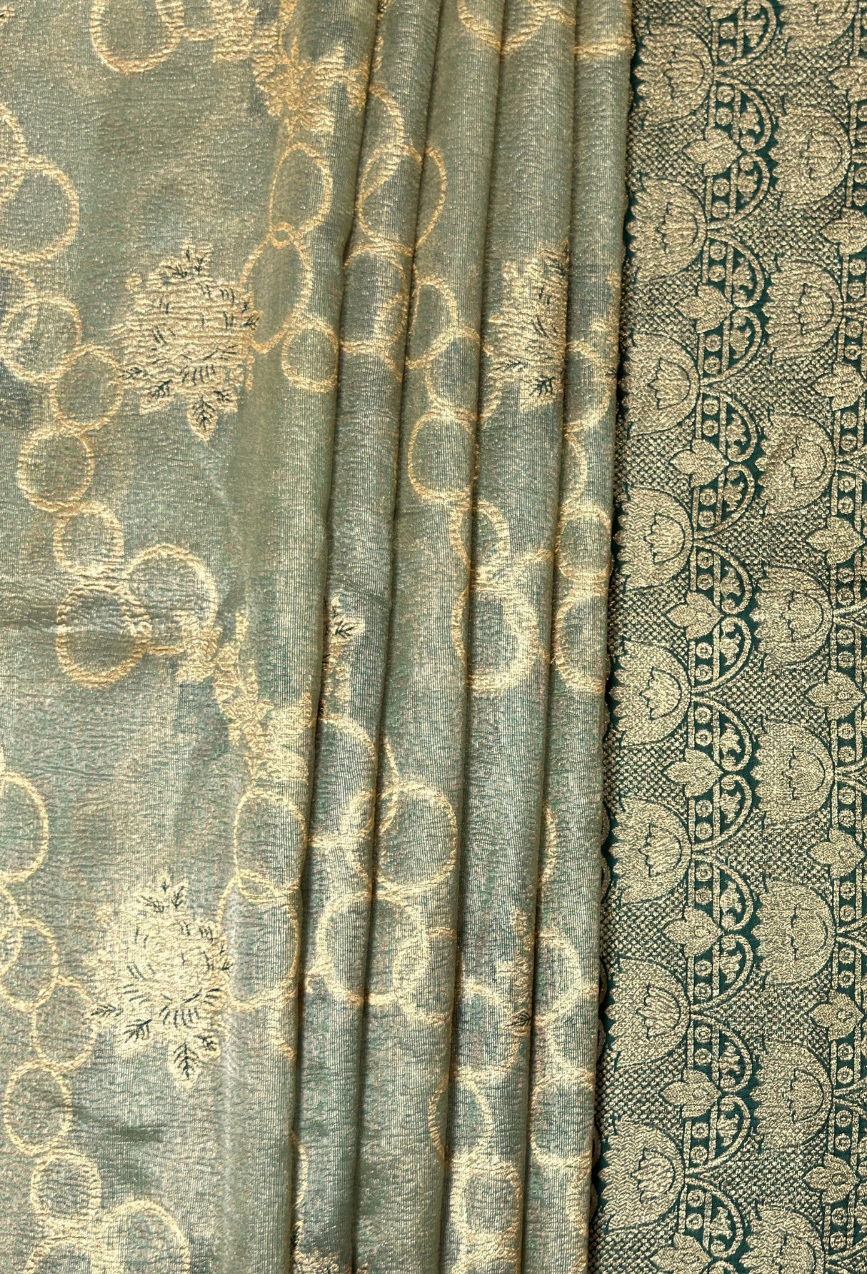 MIMOSA Green Banarasi Art Silk Saree β fleets shot full lifestyle