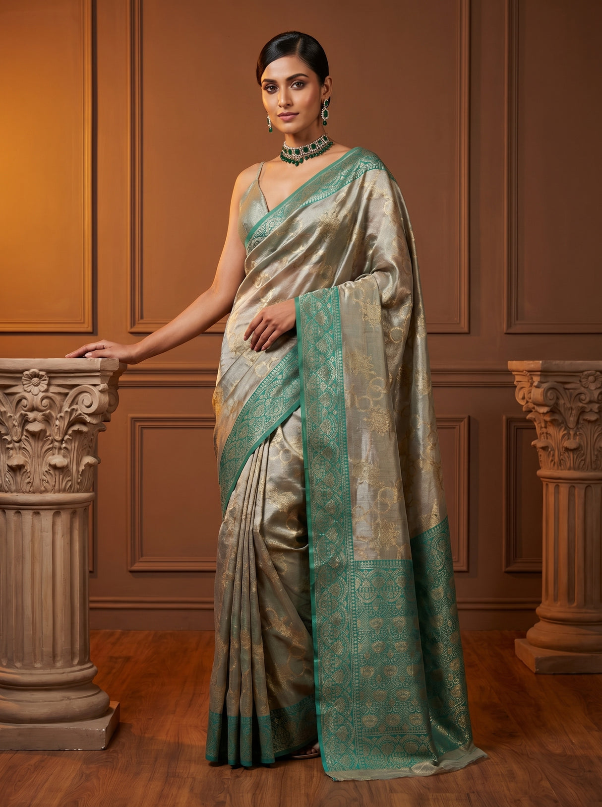 MIMOSA Saffire Banarasi Art Silk Saree β full view
